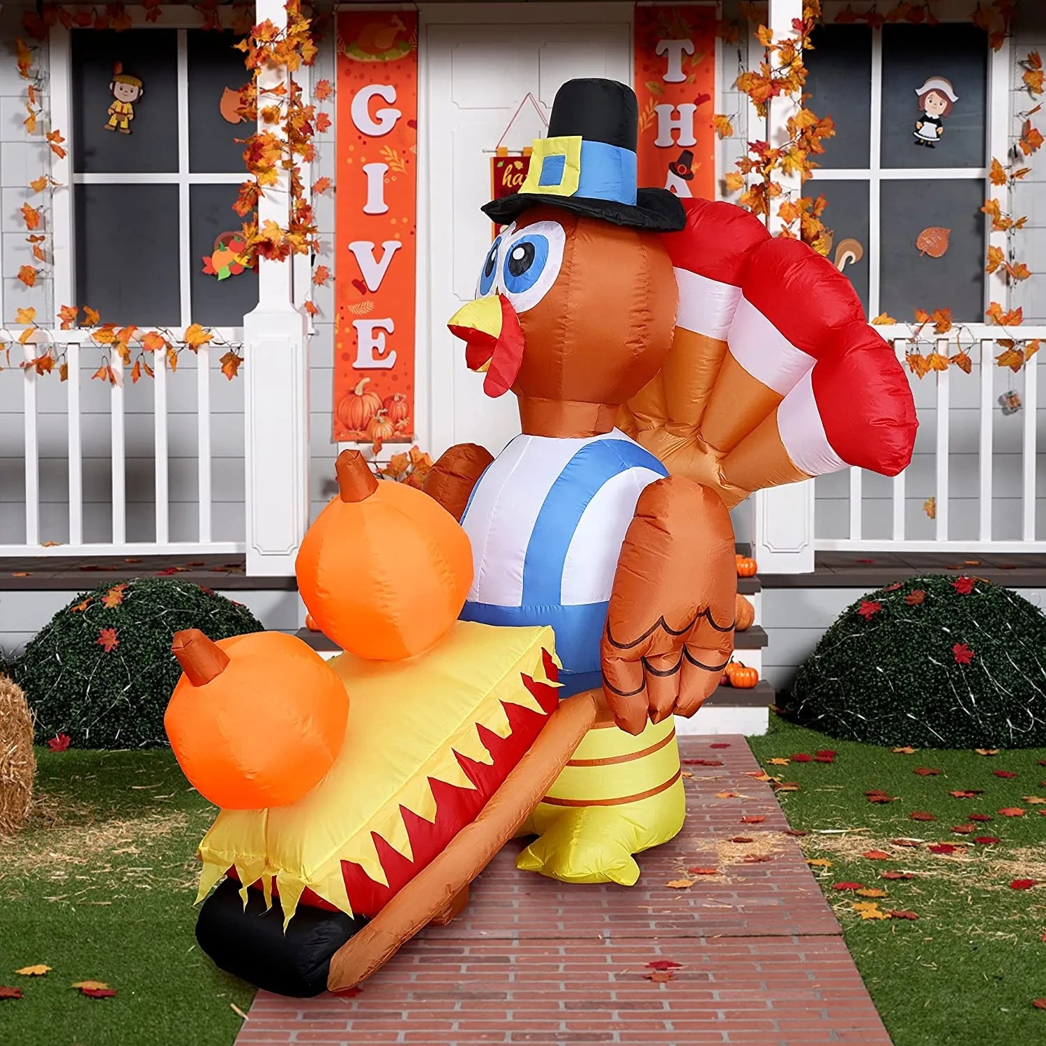 Joyfy 30669 6-Feet Lighted Turkey Inflatable