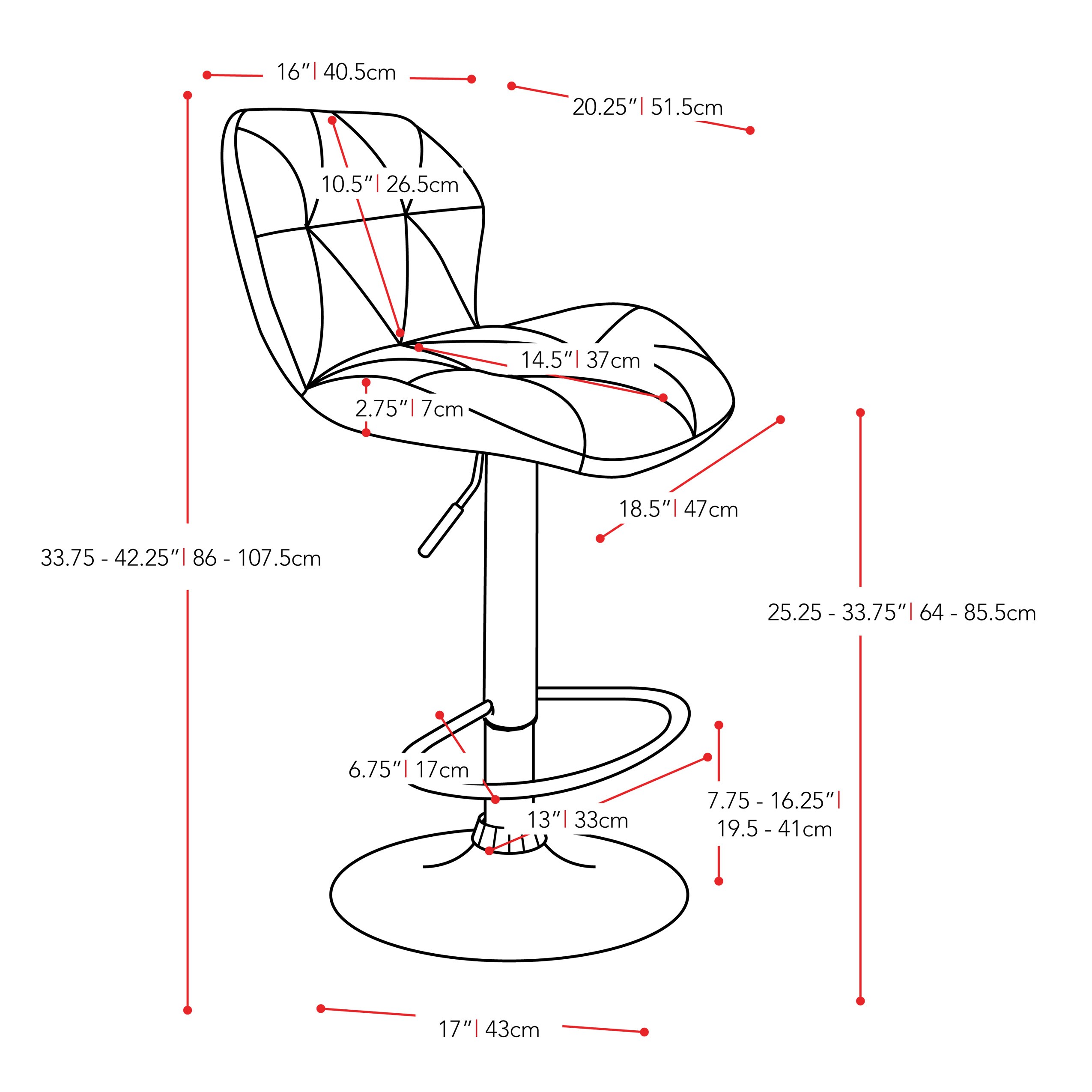 CorLiving DPU-916-B stools - View #7