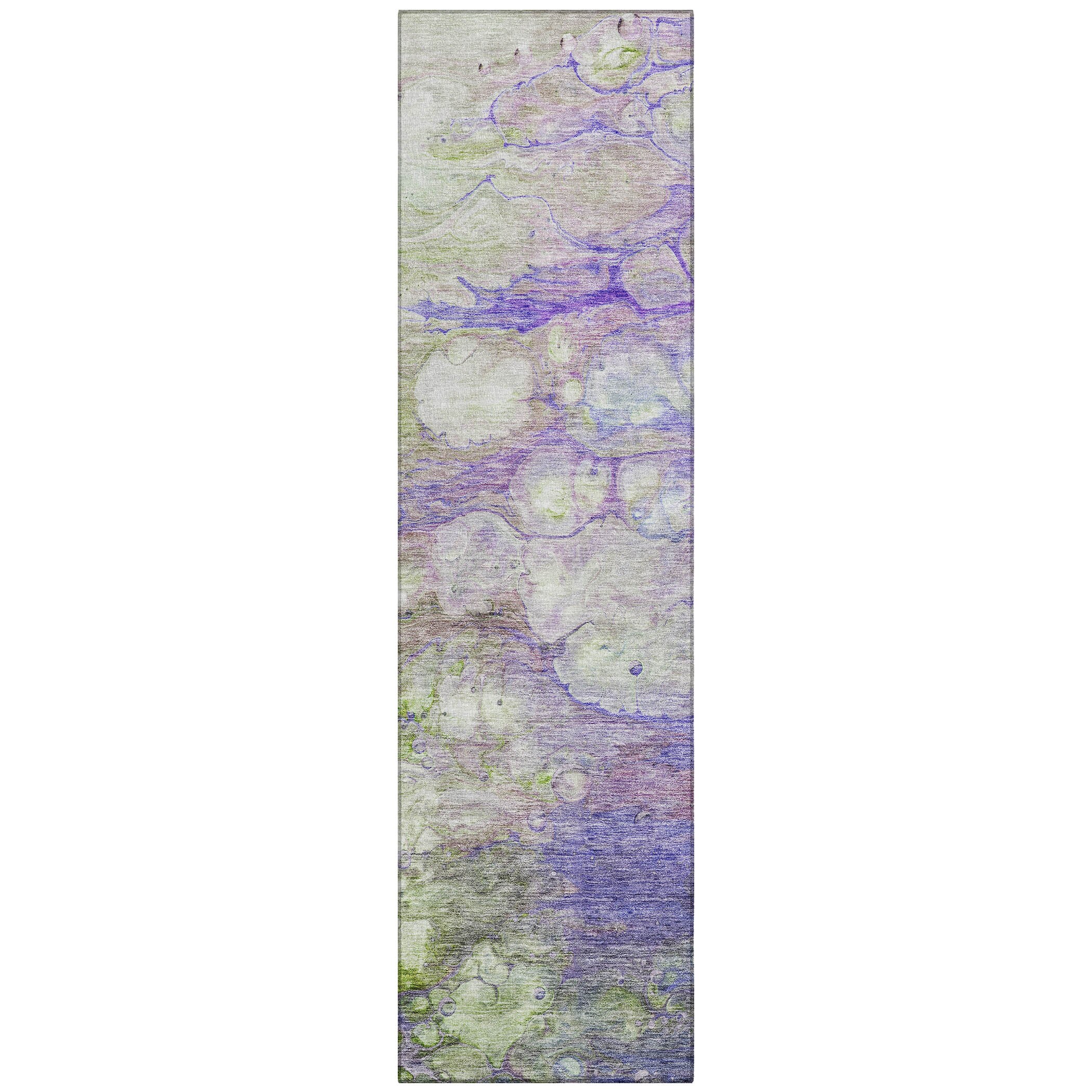 Addison Rugs ACN698PP2X8 Chantille ACN698PP 2 x 7 (ft) Polyester Purple Rectangular Indoor/Outdoor Geometric Machine washable Area rug
