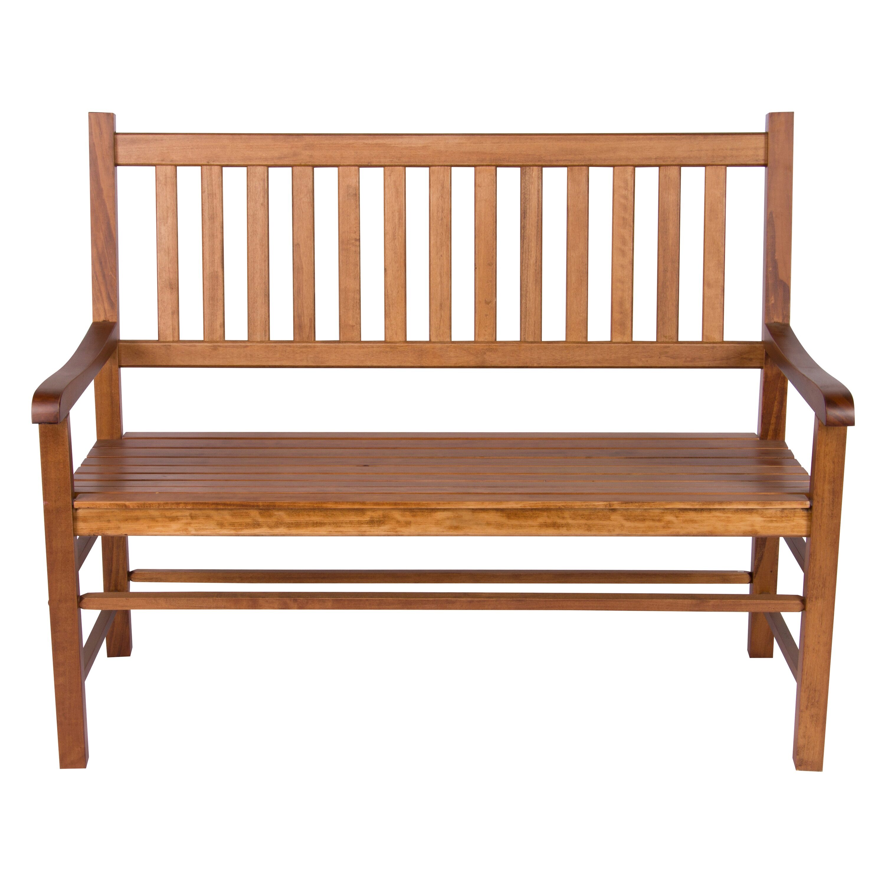 Shine Company 4217OA 48-Inches W x 38.75-Inches H Oak Garden Bench