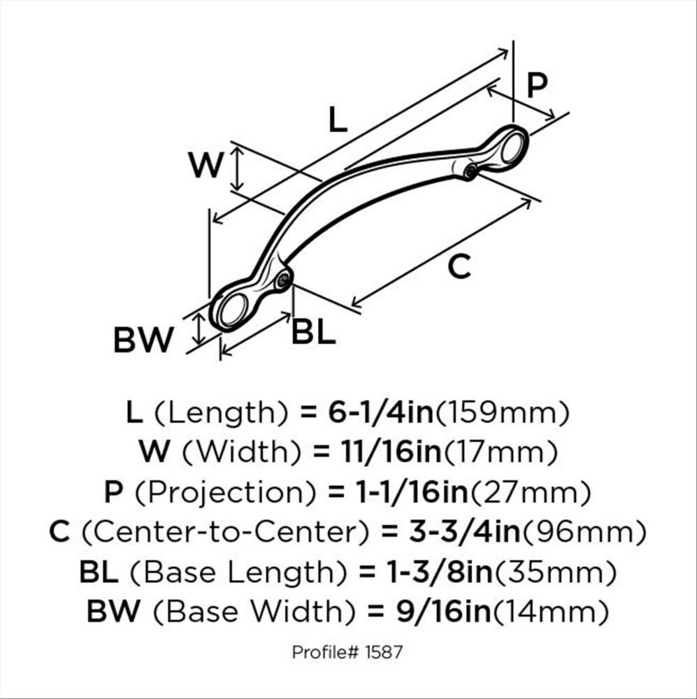 Amerock BP1587WN Cabinet-Pulls - View #2