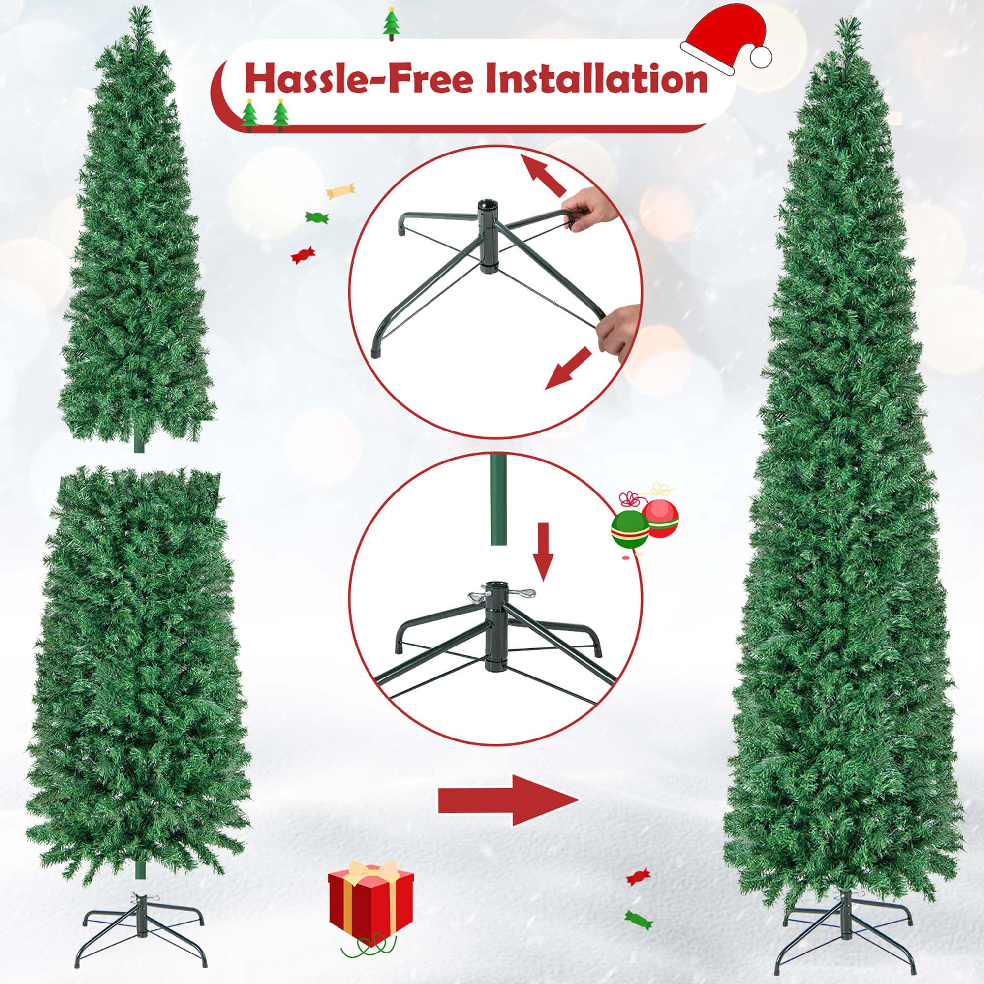Costway LWS00704 Artificial-Christmas-Trees - View #7