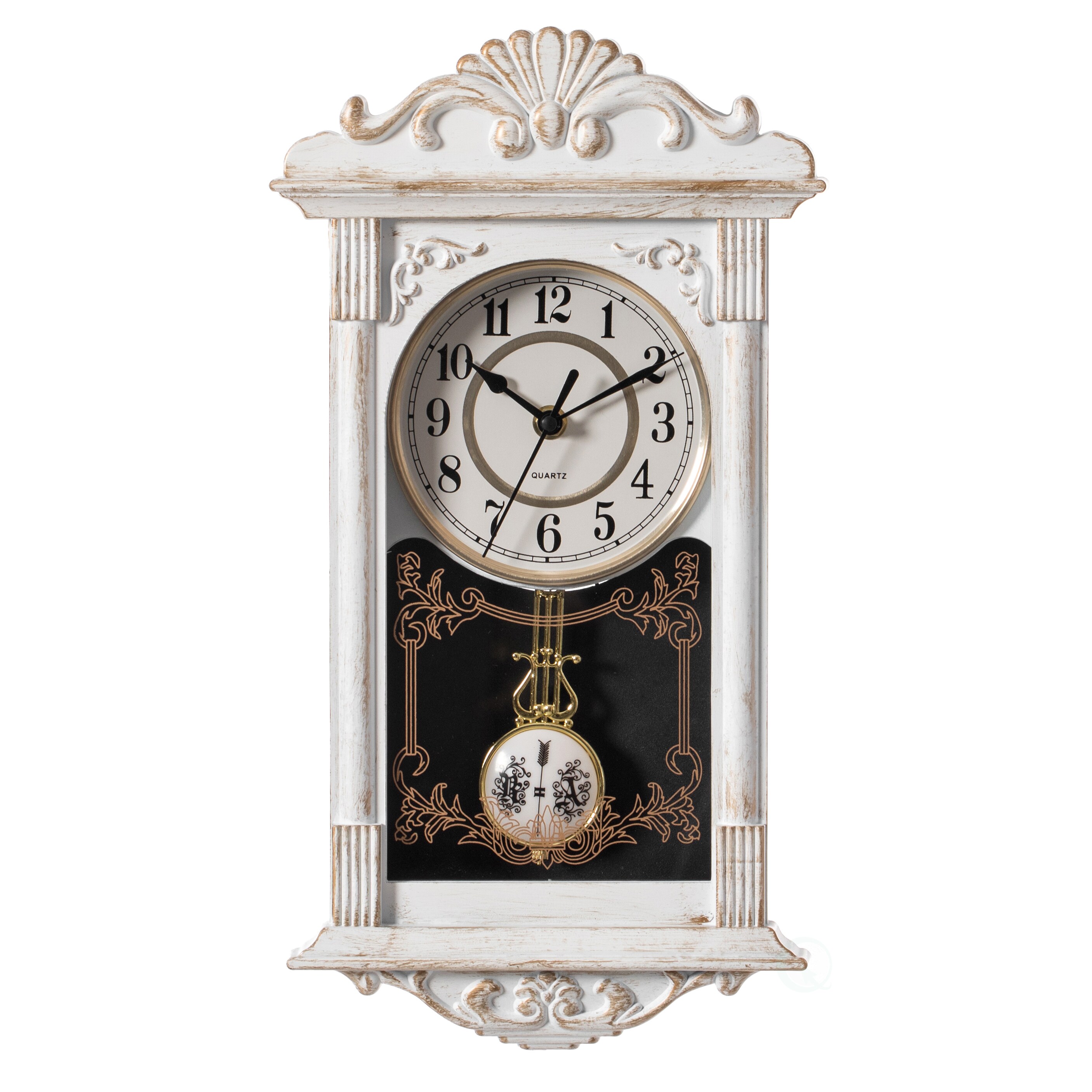 Clockswise QI004145.WT Analog Rectangle Wall Vintage