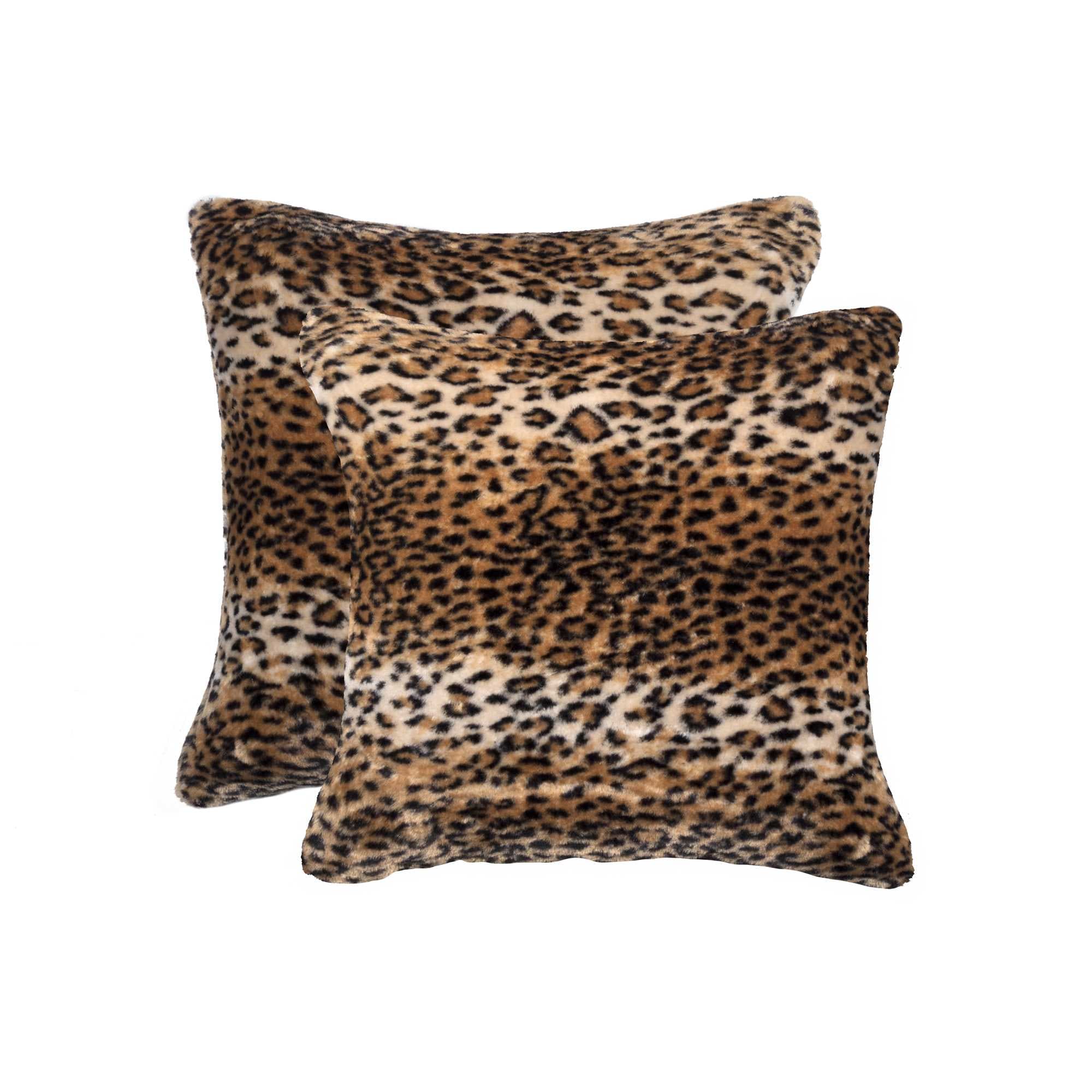HomeRoots 317197 2 -Piece 18-in x 18-in Black and Orange Square Indoor Decorative Pillow