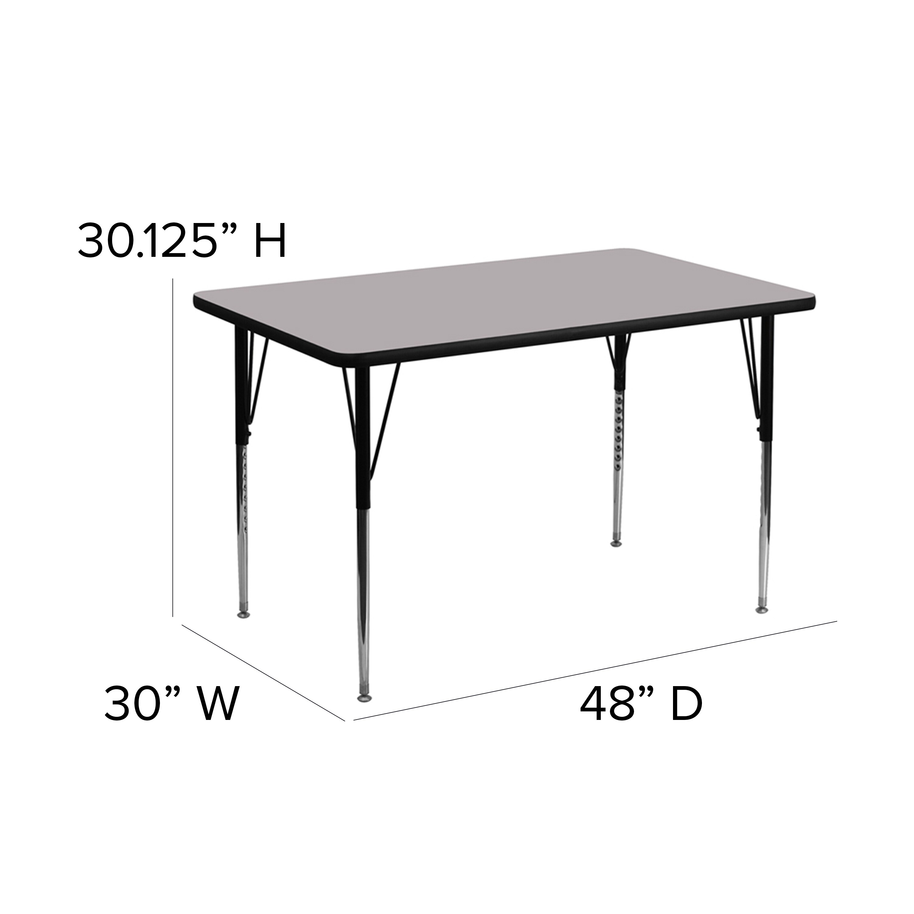 Flash Furniture Gray Rectangular Kid's Play Table in the Kids Play ...