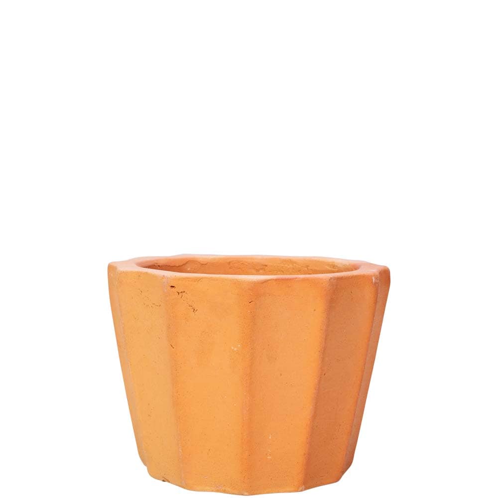  AT-06B Round 12.0-in W x 8-in H x 12-in D Red Clay Indoor/Outdoor Planter