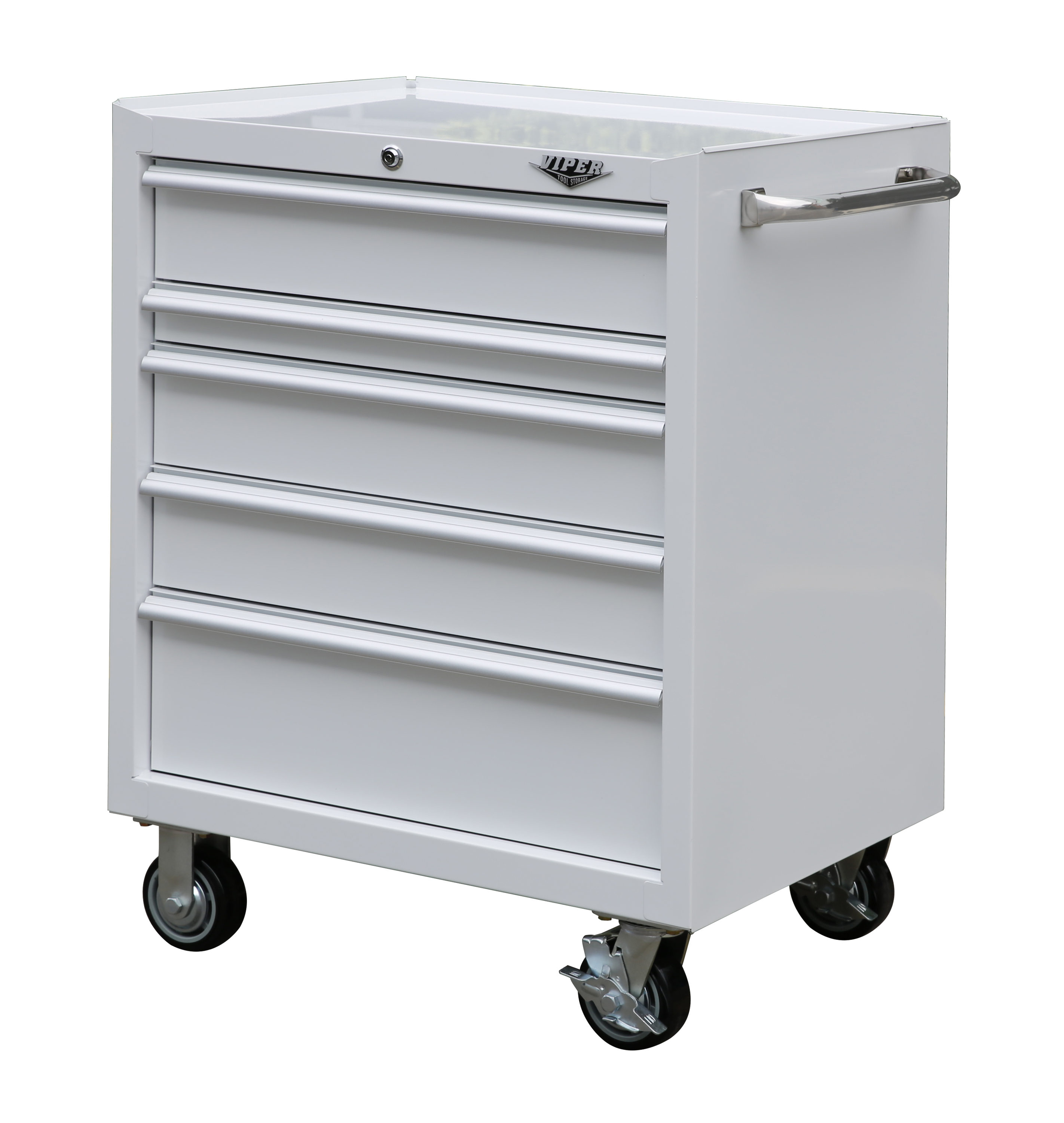 Viper Tool Storage 30-in W x 41-in H 5-Drawer Steel Rolling Tool Cabinet  (White) in the Bottom Tool Cabinets department at