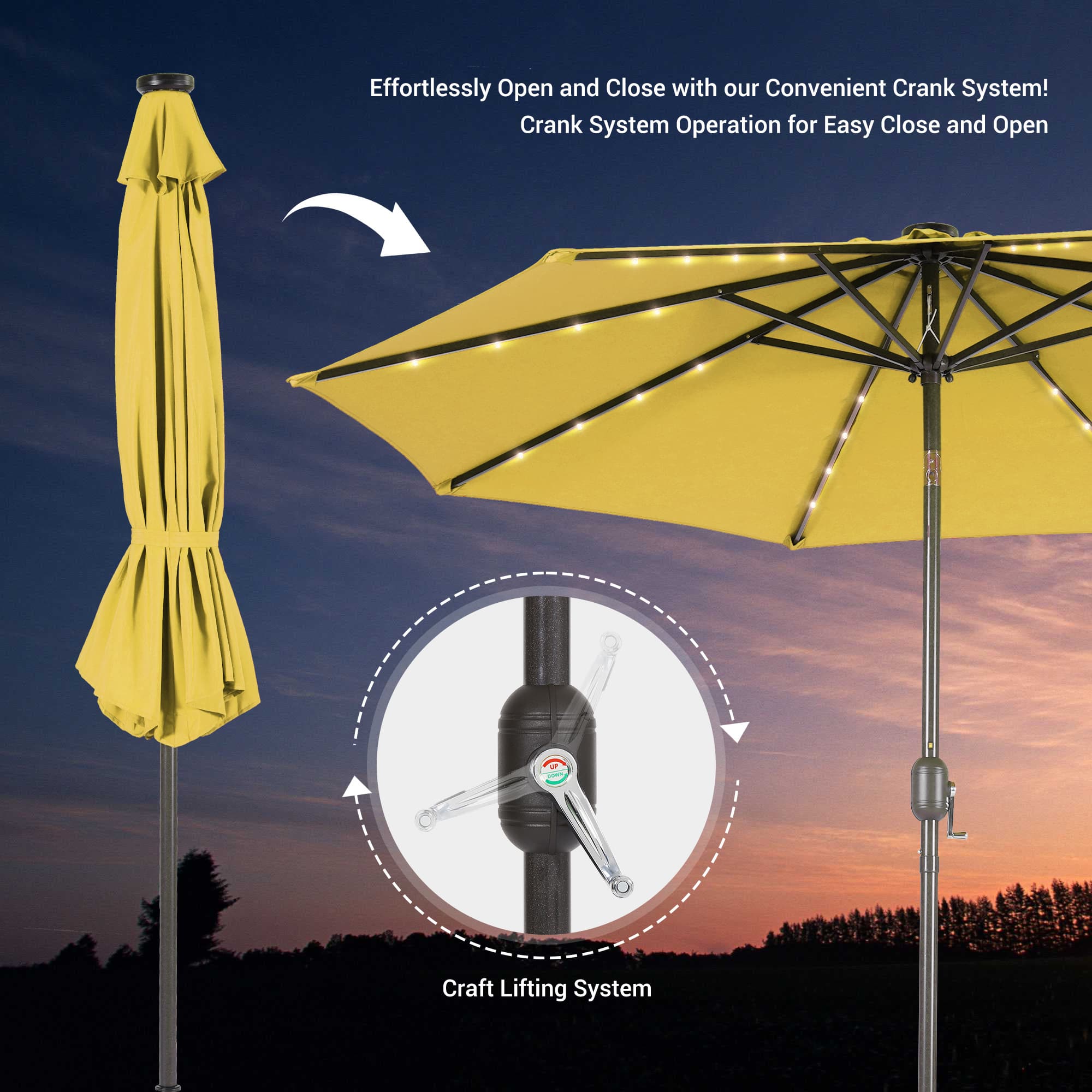 Aok Garden LWP-SM-LED274YW Umbrellas-2 - View #8