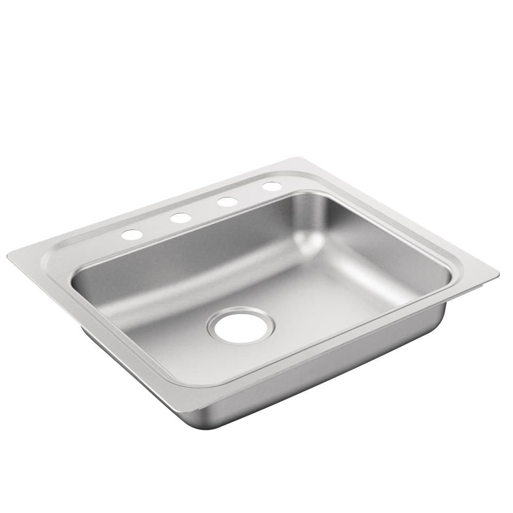 Moen 2200 Drop In 25 In X 22 In Brushed Satin Stainless Steel Single   09586983 