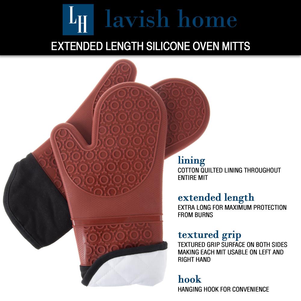 Oven Mitts 1 Pair Of Quilted Cotton Lining, Extra Long Professional Heat  Resistant Kitchen Oven Gloves,16 Inch - Buy Oven Mitts 1 Pair Of Quilted  Cotton Lining, Extra Long Professional Heat Resistant
