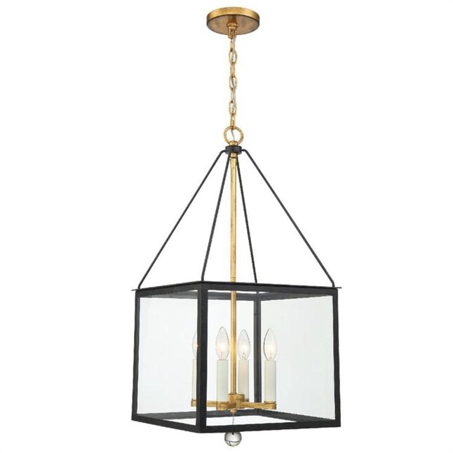 Crystorama Weston 4 Light Black Antique Gold Rustic Crystal Chandelier In The Chandeliers Department At Com Antique Gold Rustic Crystal Chandelier, Gold And Black Lantern Chandelier