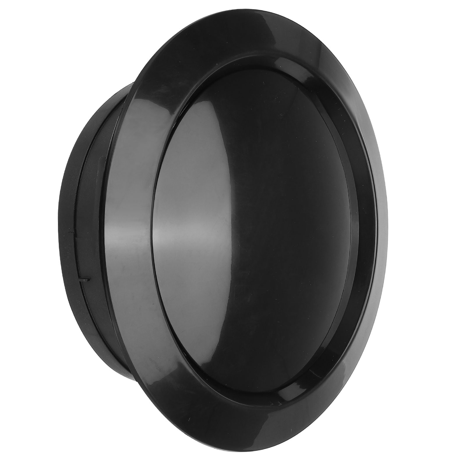 PATIKIL 7inch Round Air Vent 1pc ABS Adjustable Soffit Exhaust Vent Cover Ceiling Wall Air Diffuser for Home Living Room Kitchen Office Inline Duct Fan Outlet Black