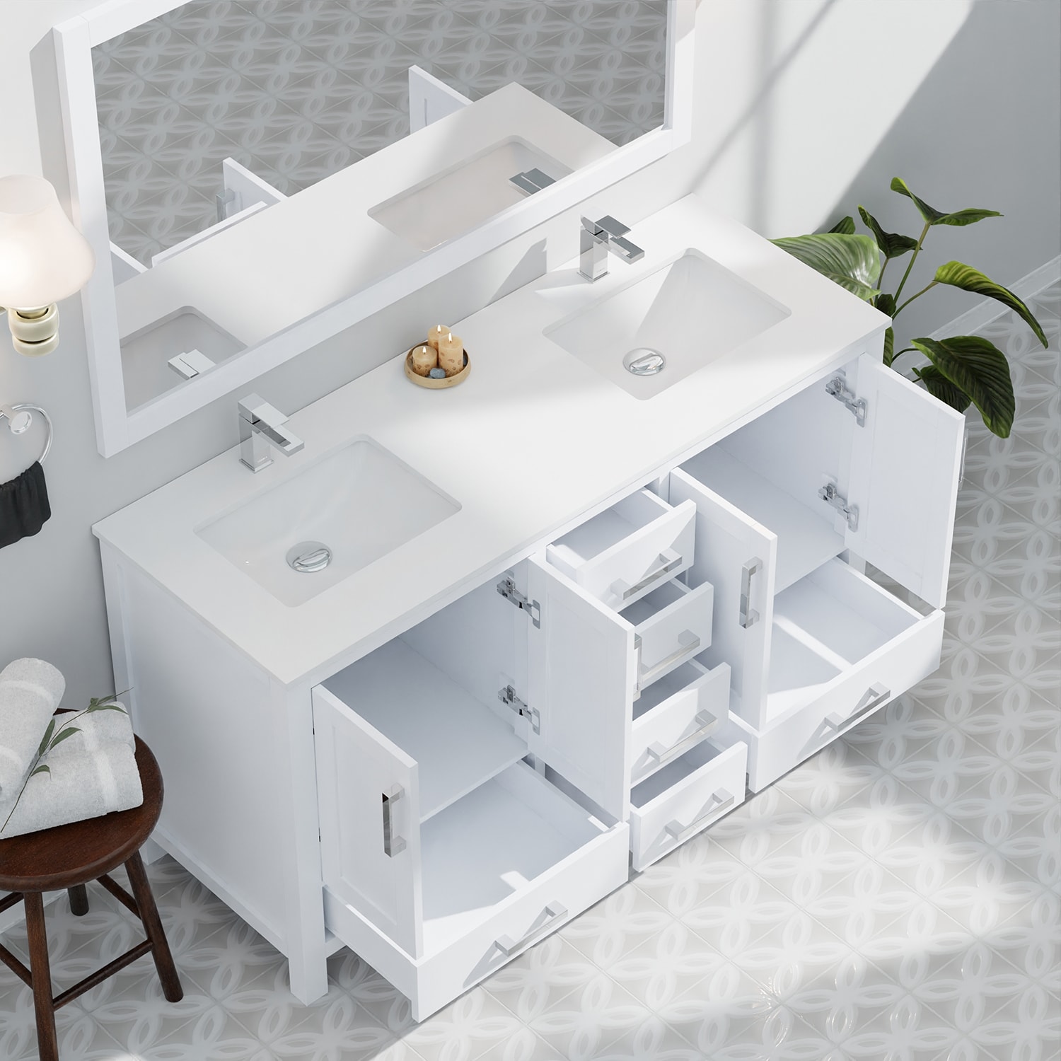Lexora LJ342260DAWQM58 Bath-Vanity-Combo - View #14