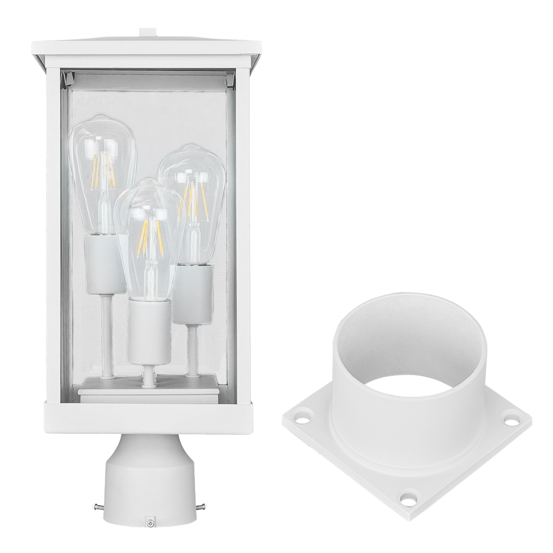 Design House 590281 Mayfield 80-in Pained White Modern/contemporary Outdoor Light post lantern