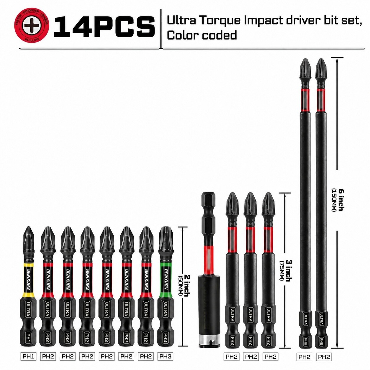 AKSCYZM LAK0805K122 Impact-Screwdriving-Bits - View #2