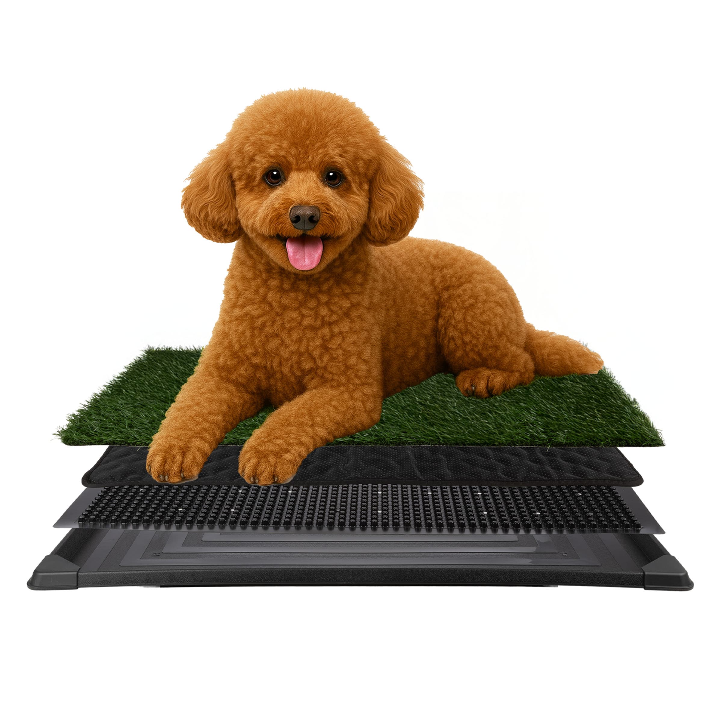 PETMAKER -  16x20 Reusable 4-Layer Artificial Grass Puppy Pee Pad with Tray