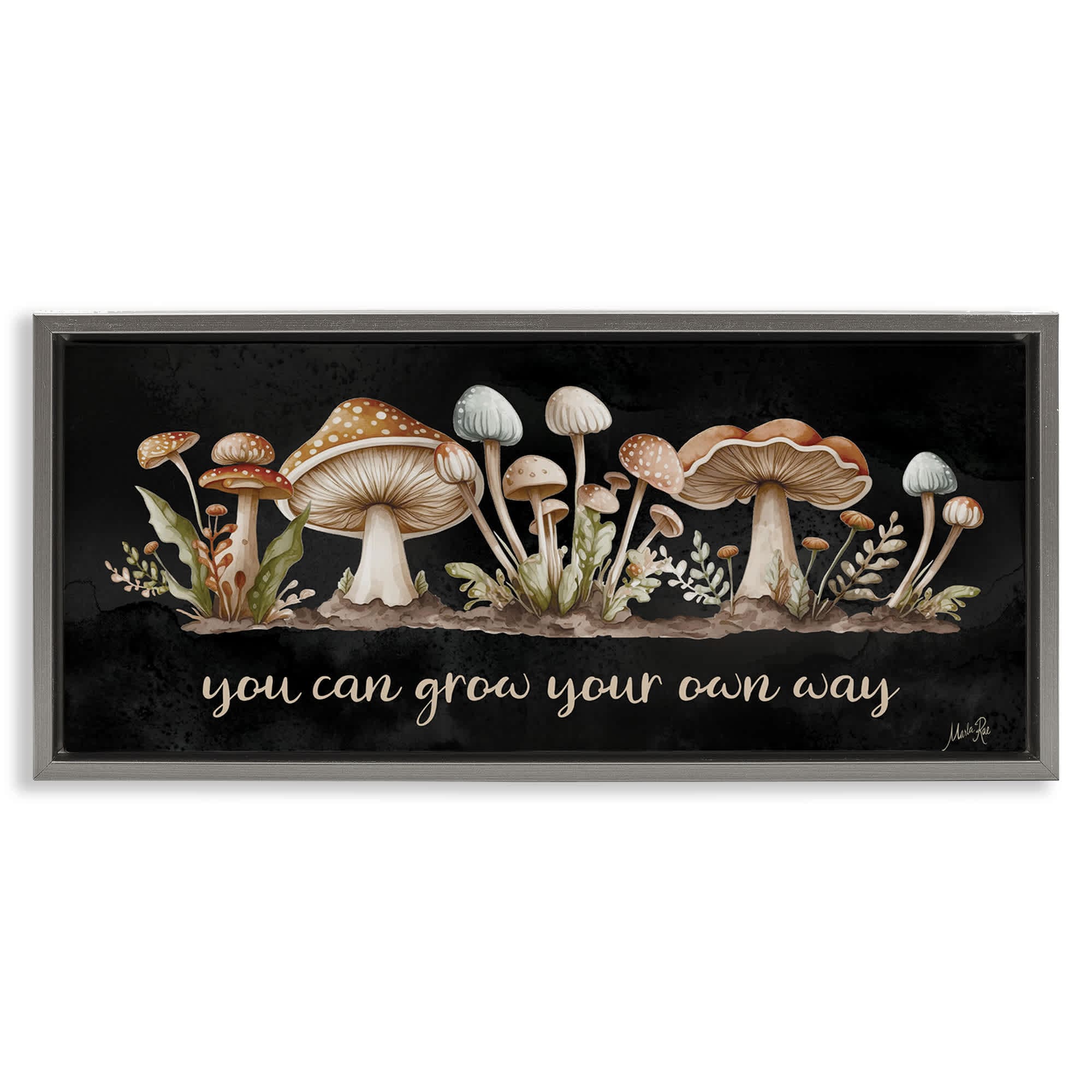 Stupell Industries BT-604-FFL-10X24 Grow Your Own Way Floating Frame design by Marla Rae