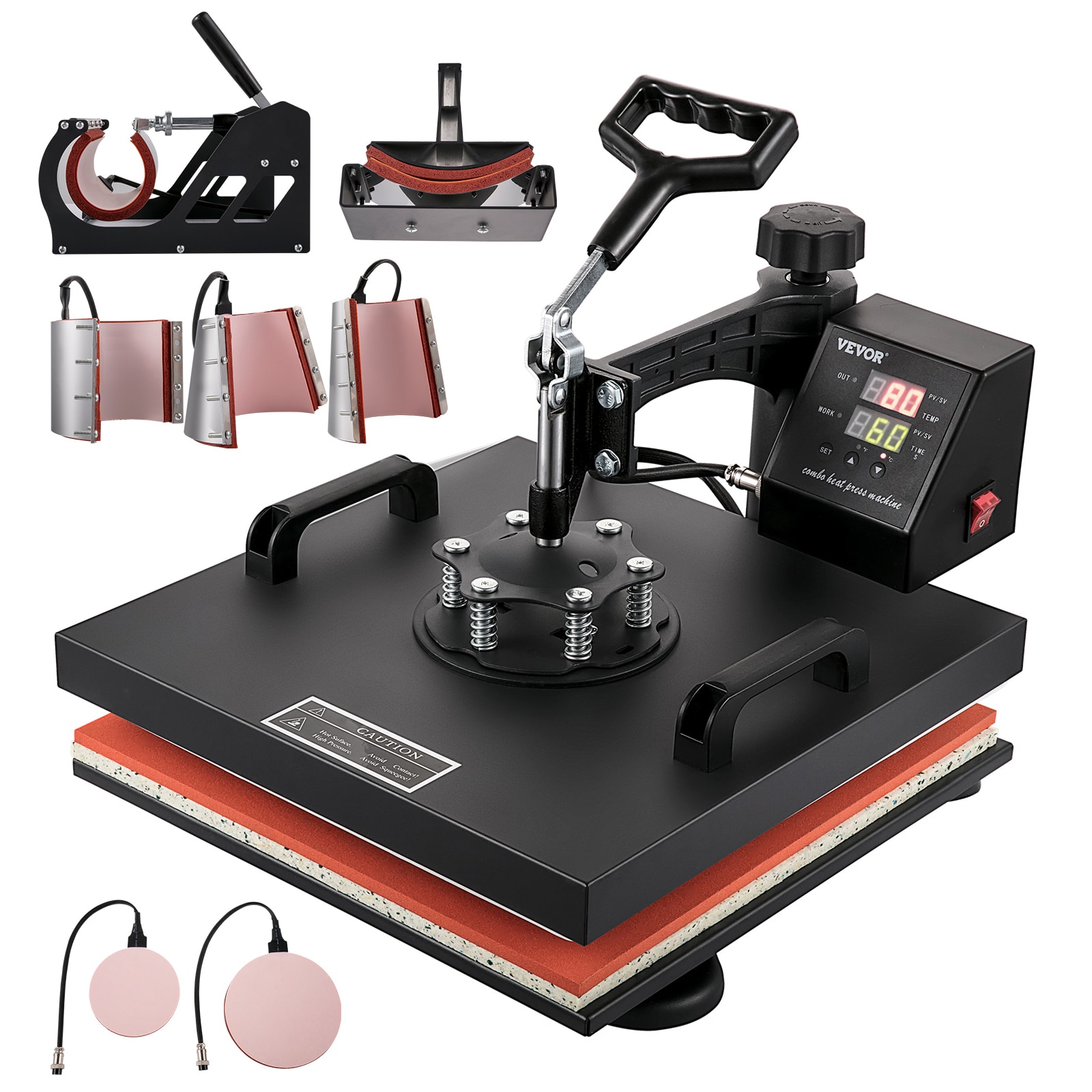 VEVOR 1400 W 120 V Heat Press 15 x 15-IN 8 In 1 Heat Press Aluminum Heat press #TJBYXKHSP80014AIWV1