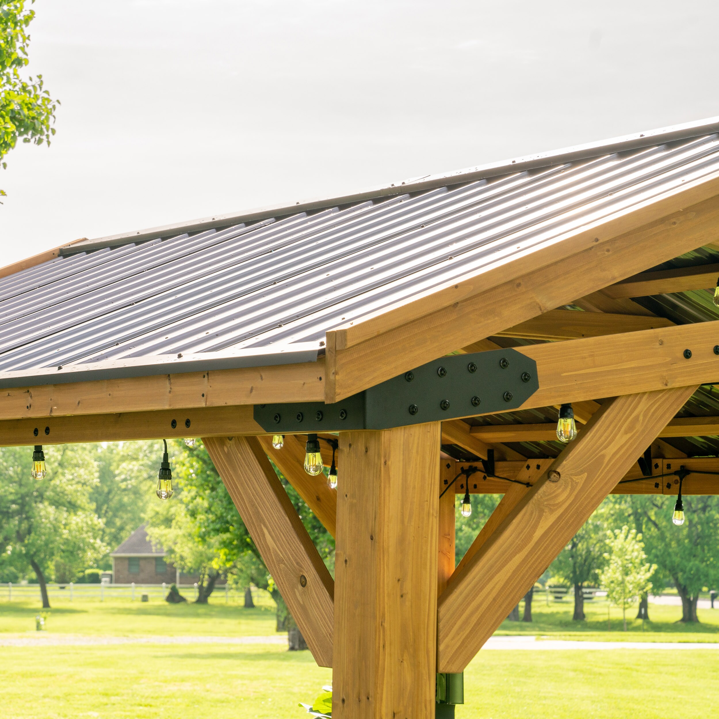 Norwood Cedar and Steel 10x10 Outdoor Gazebo