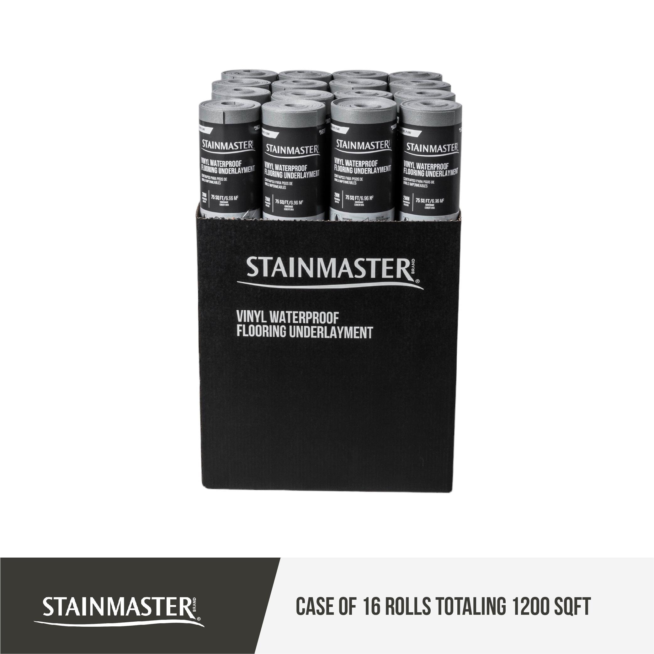 STAINMASTER 2200000437 Waterproof Vinyl Plank 3-ft W x 25-ft L x 2 -mils Premium Foam Moisture Resistant Flooring Underlayment For Use Under Vinyl Plank, ( 75-sq ft / Roll )