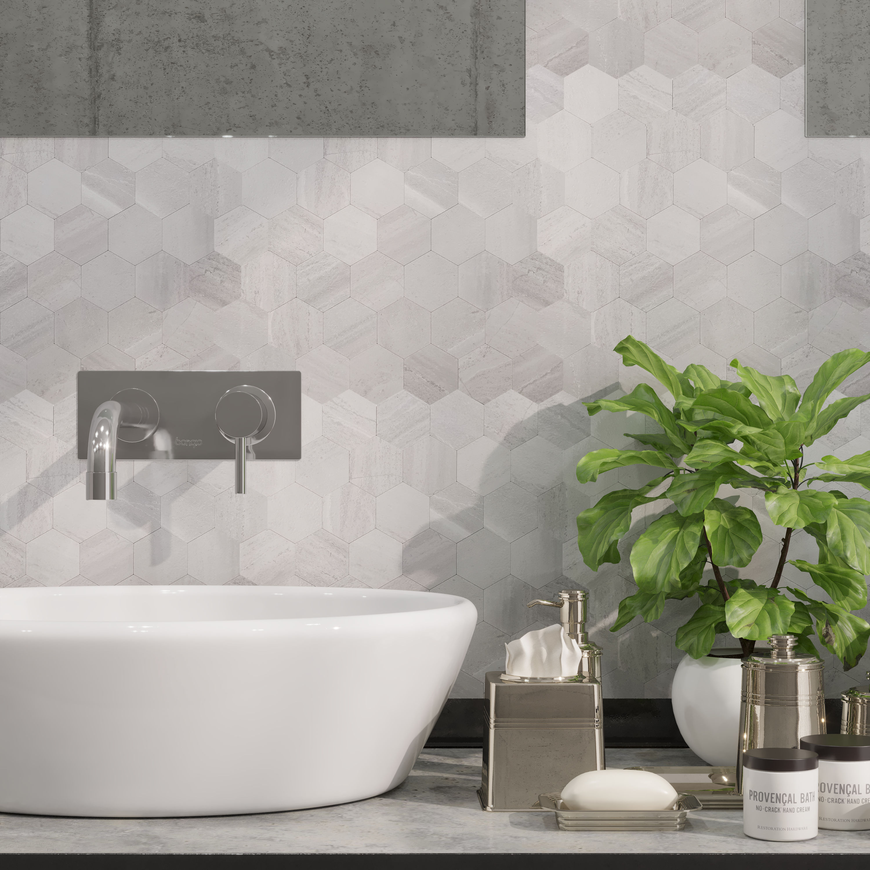 Smart Tiles Pietra Pozzuoli Gray Stone 23-in x 11-in Multi-finish Resin  Linear Stone Look Peel and Stick Wall Tile (2.96-sq. ft/ Carton) in the Tile  department at