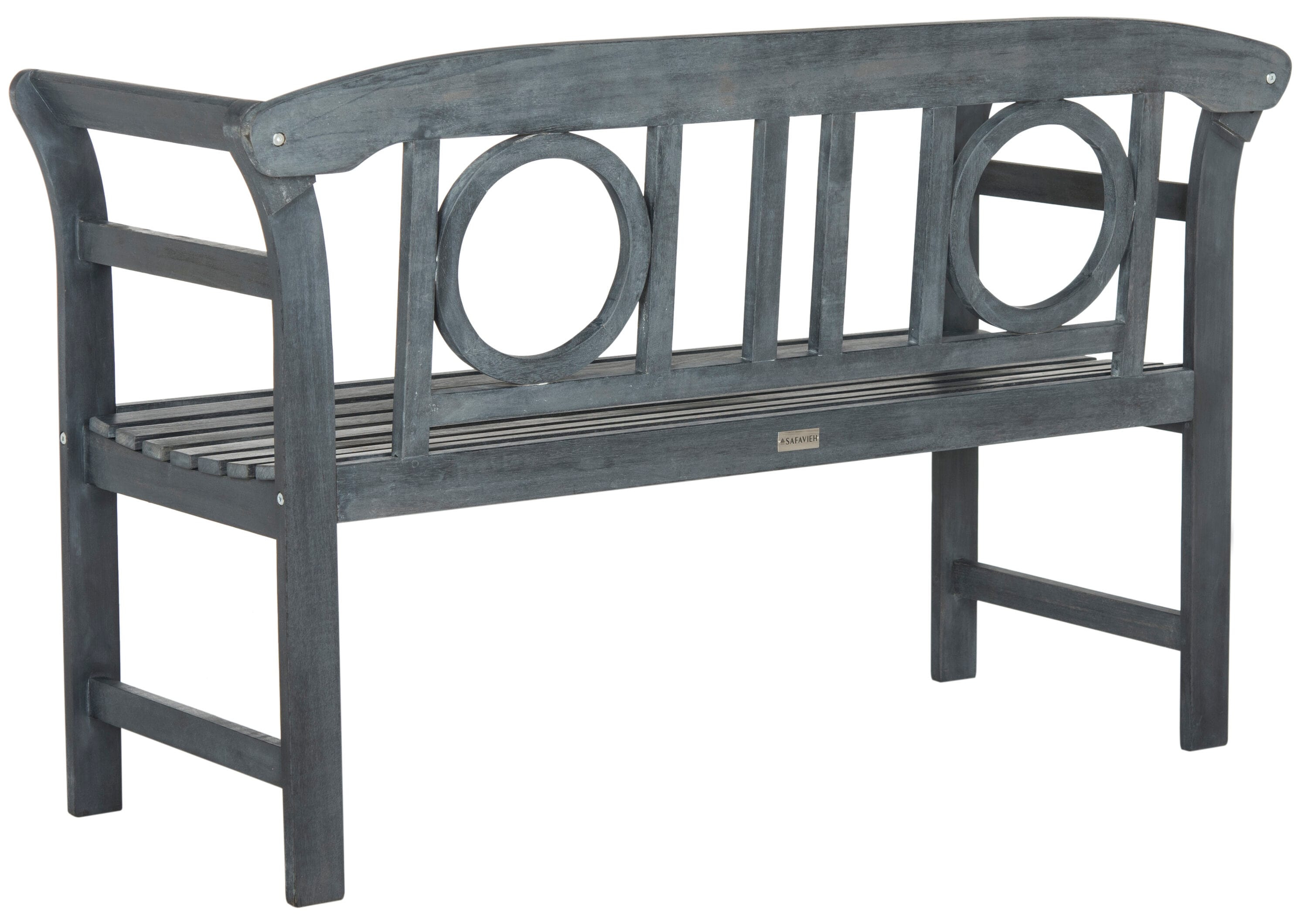 Safavieh PAT6743B Moorpark 49.2-in W x 31.1-in H Ash Gray Acacia Traditional Bench