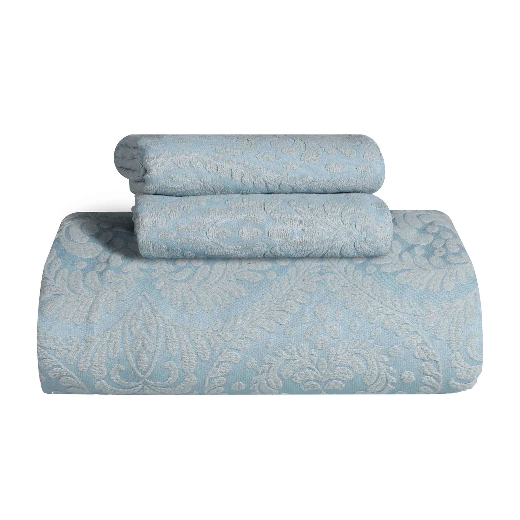 Slickblue Lightweight Floral Oversized Jacquard Bedspread Set Cotton Blend for Farmhouse and Traditional Bedroom Decor Multiple Color and Size Options