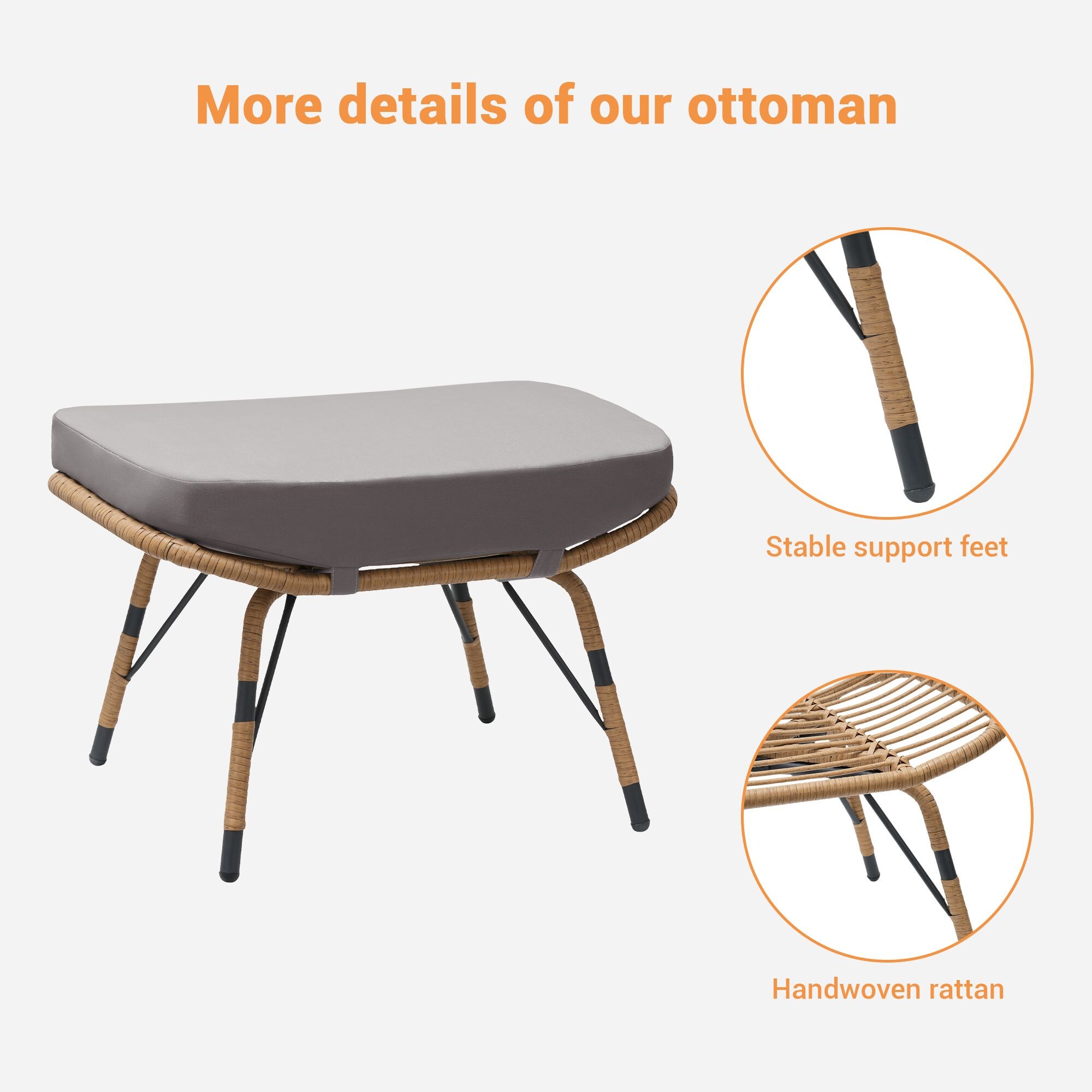 SANSTAR L-OTIDC53LY Stools-Ottomans - View #4