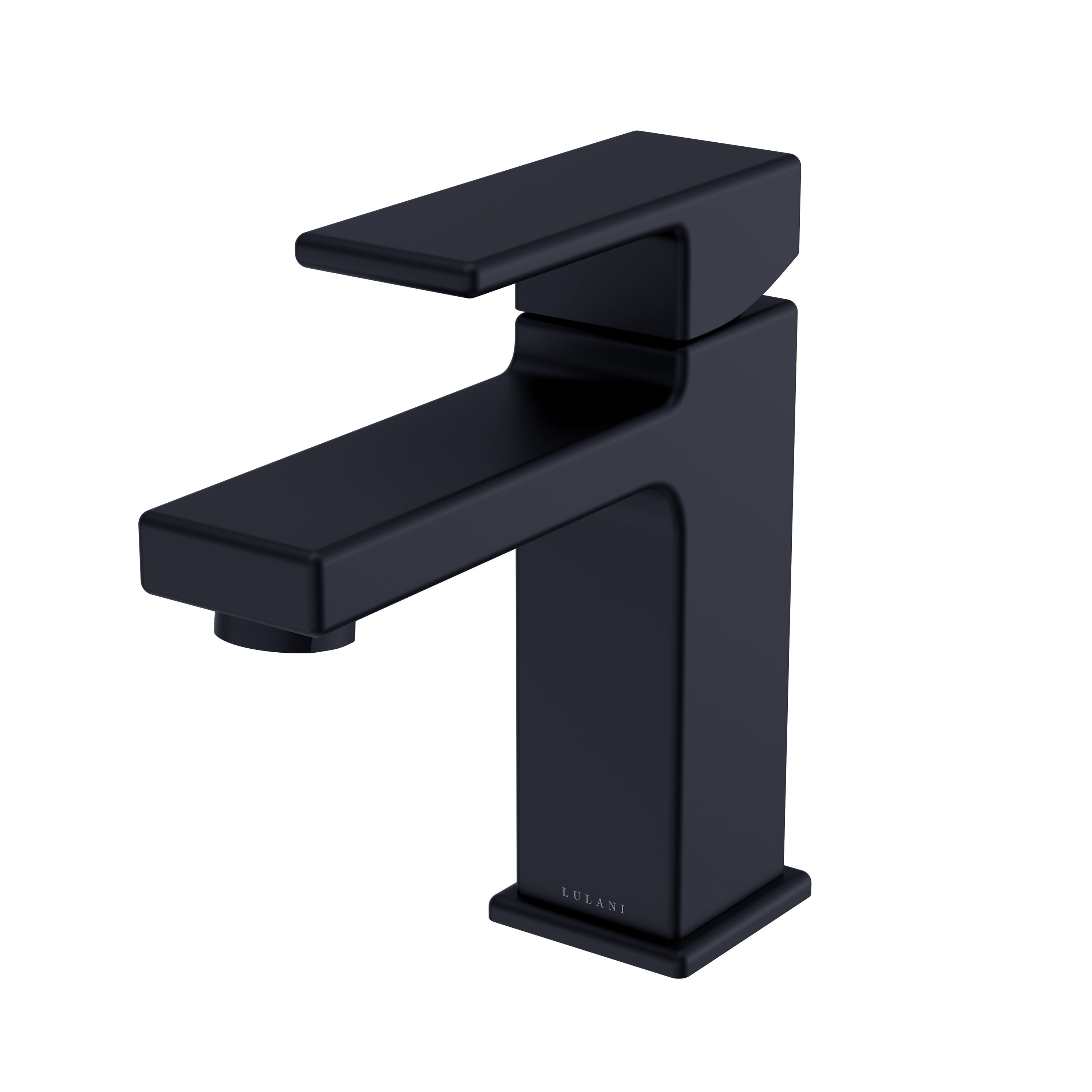 Lulani Capri Matte Black Single Hole 1-Handle WaterSense Bathroom Sink Faucet with Drain and Deck Plate