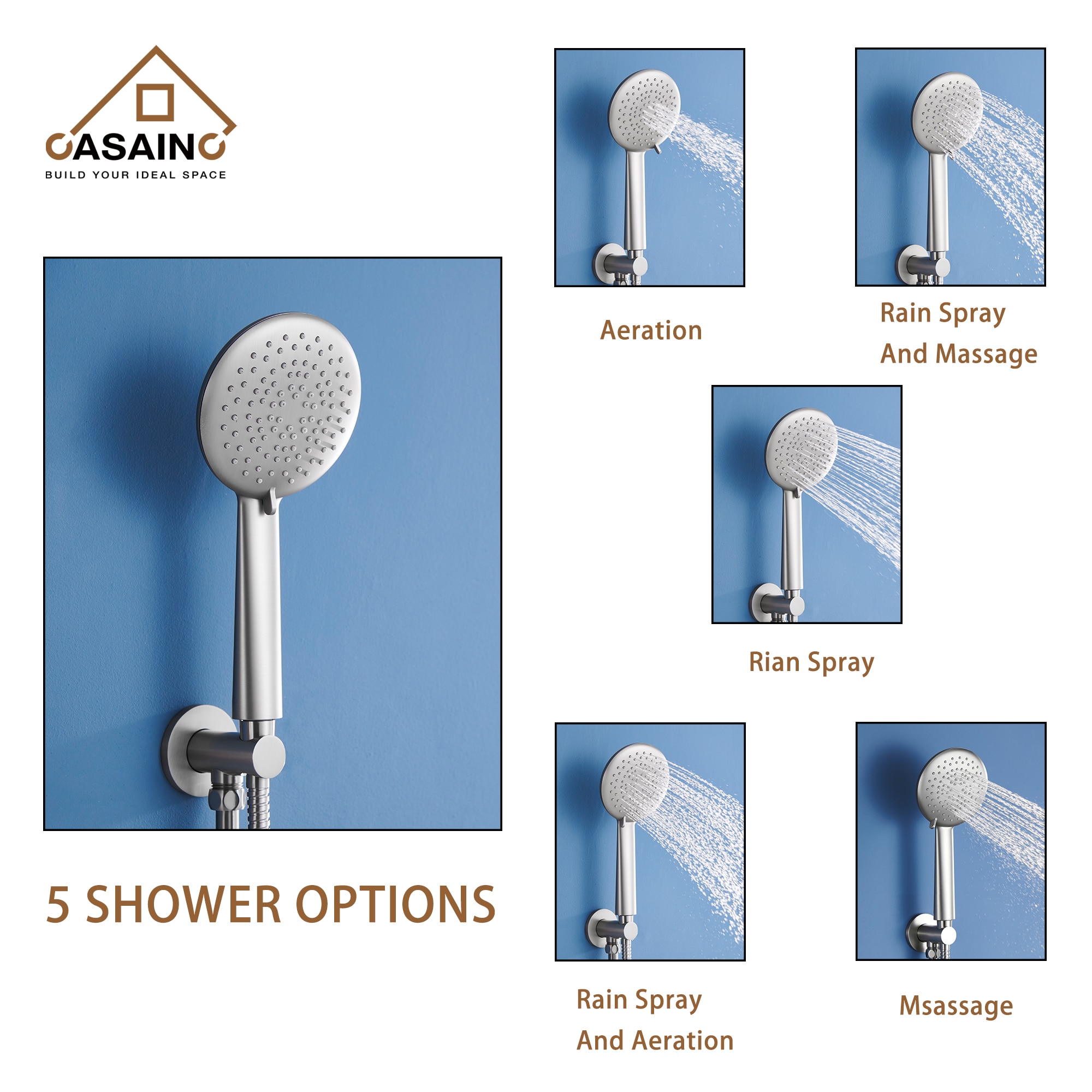 CASAINC HM-B203-RO-BN Tub-Shower-Faucets - View #11