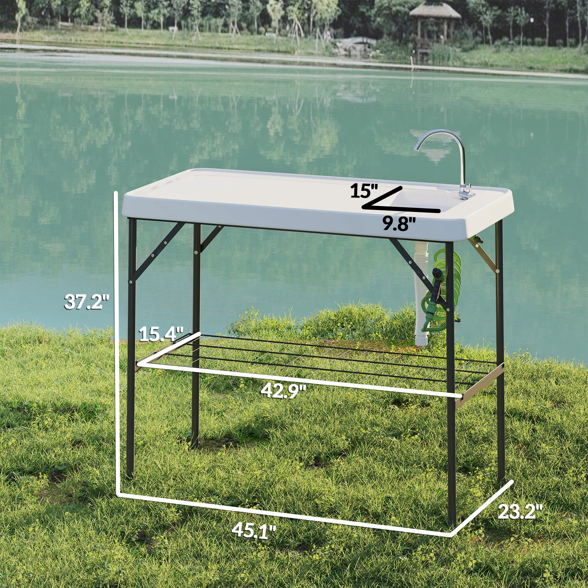 Outsunny A20-452V00WT Picnic-Tables - View #3