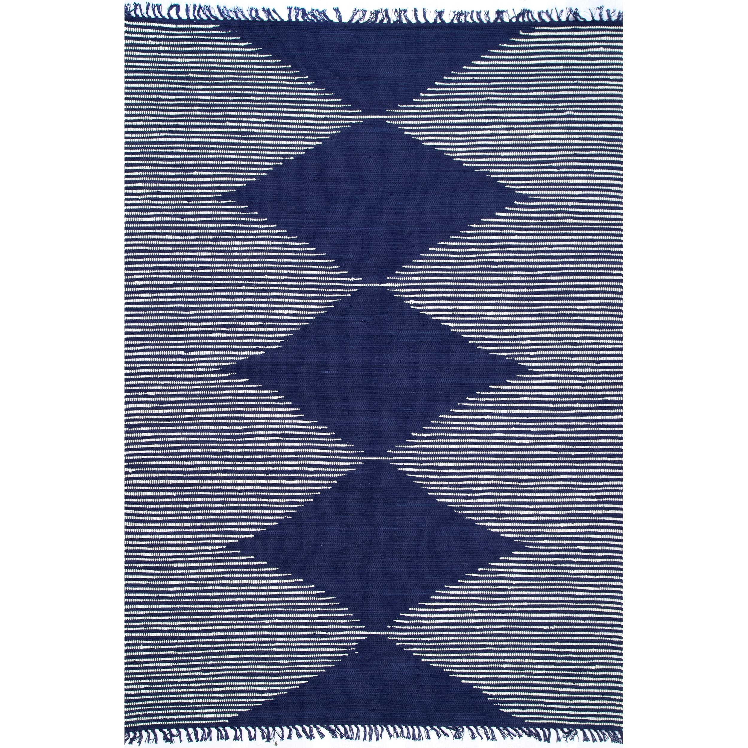 nuLOOM 8 x 10 Blue Indoor Geometric Area Rug in the Rugs department at ...