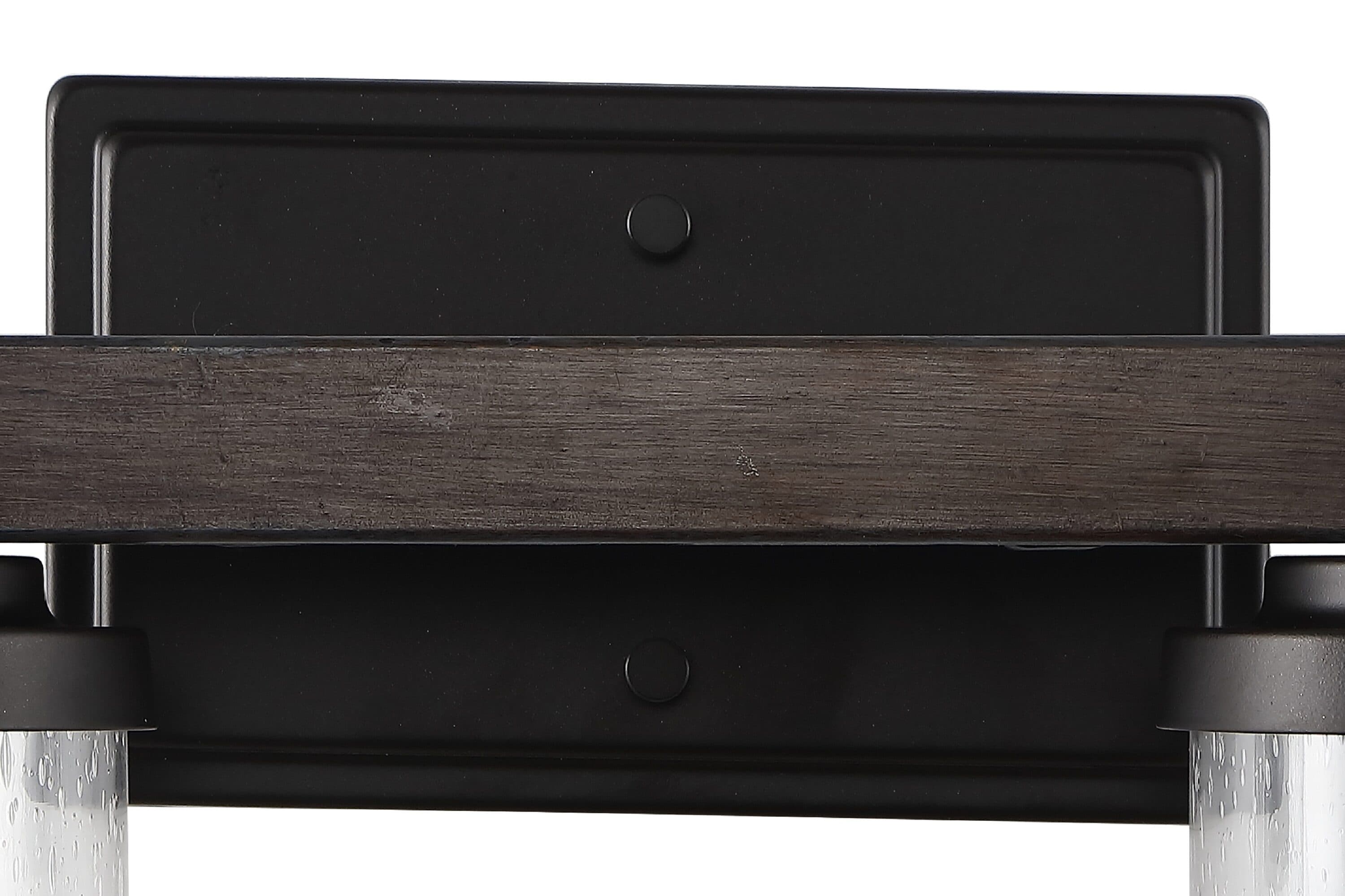 Jonathan Y Bungalow Ironseeded Glass Rustic Farmhouse 15 In 2 Light Oil Rubbed Bronze Led 1295