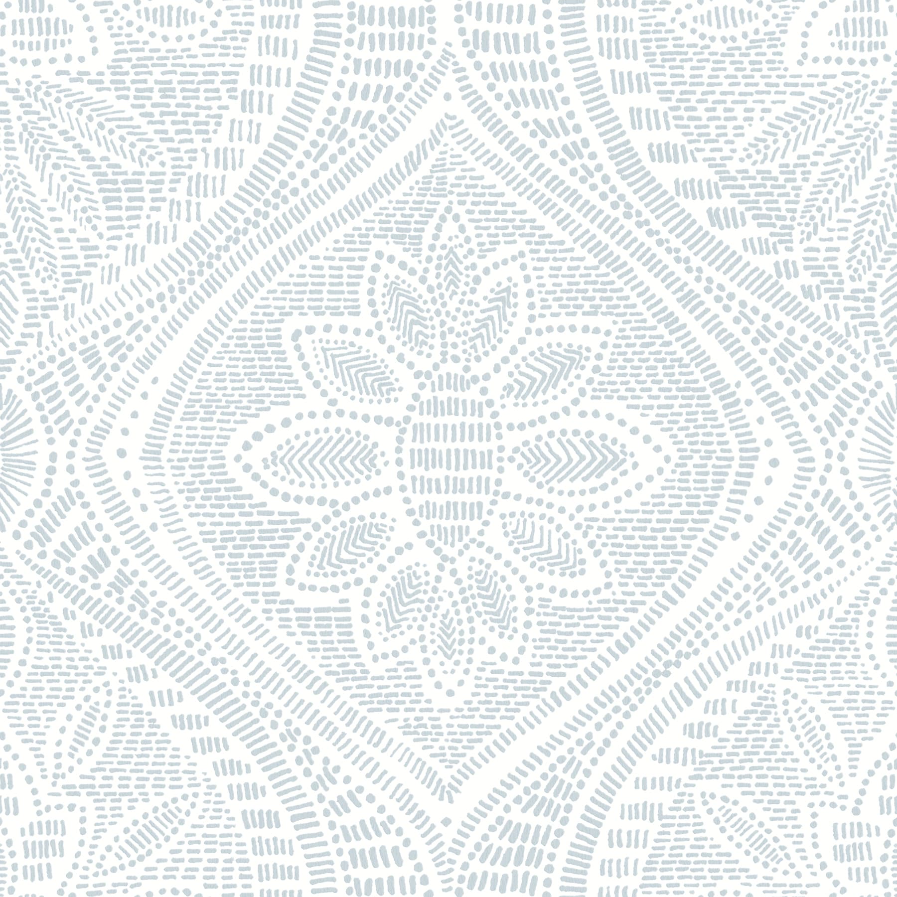 Light Blue Floral Damask Non-Pasted Washable Wallpaper