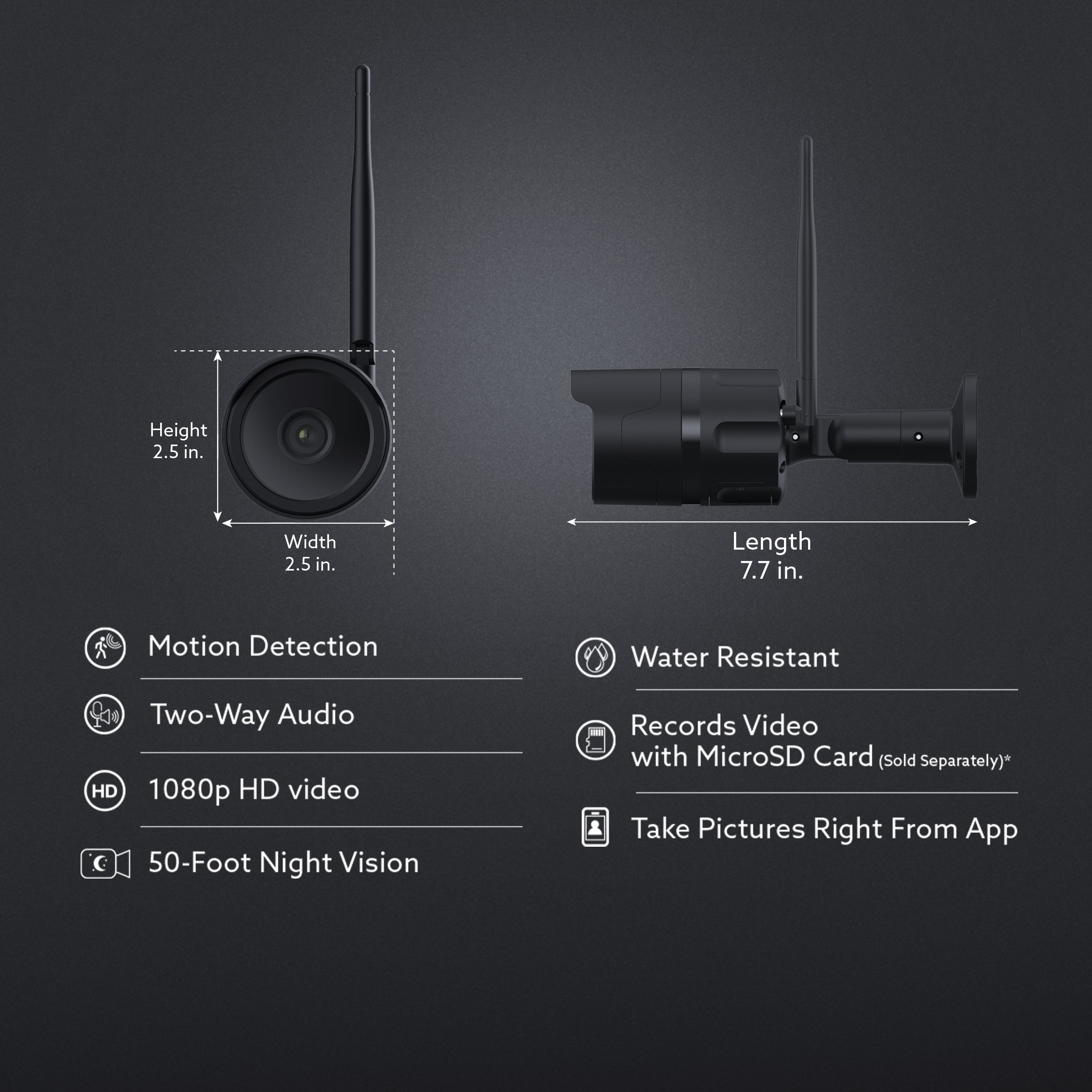 Feit Electric Feit Smart Outdoor 1-Camera Hardwired Standard Sd (Not  Inluded) Micro Sd Security Camera System in the Security Cameras department  at Lowes.com