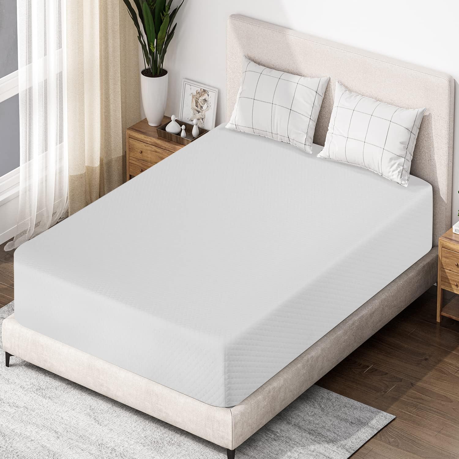 FDW 10-in Firm Twin Foam Mattress in a Box in the Mattresses department ...