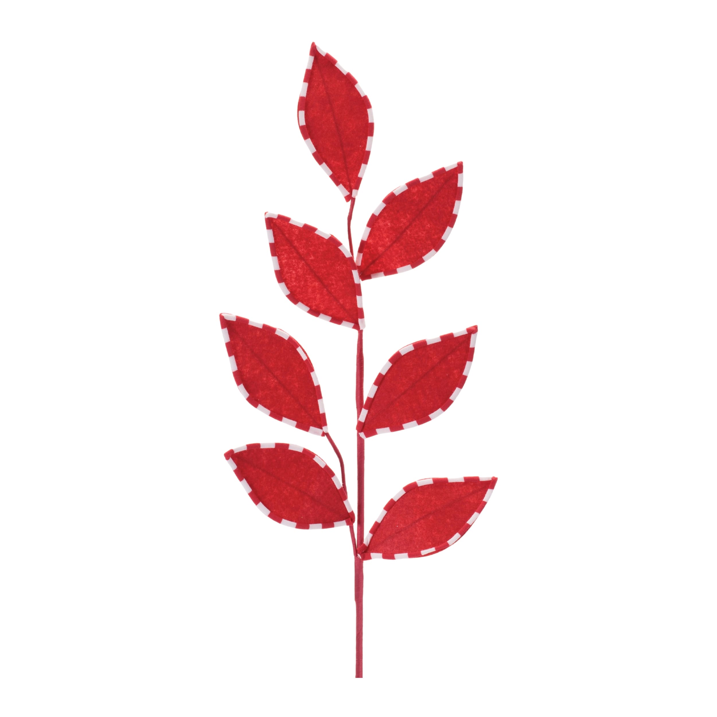 Melrose International Stripe Stitched Leaf Spray (Set of 6)