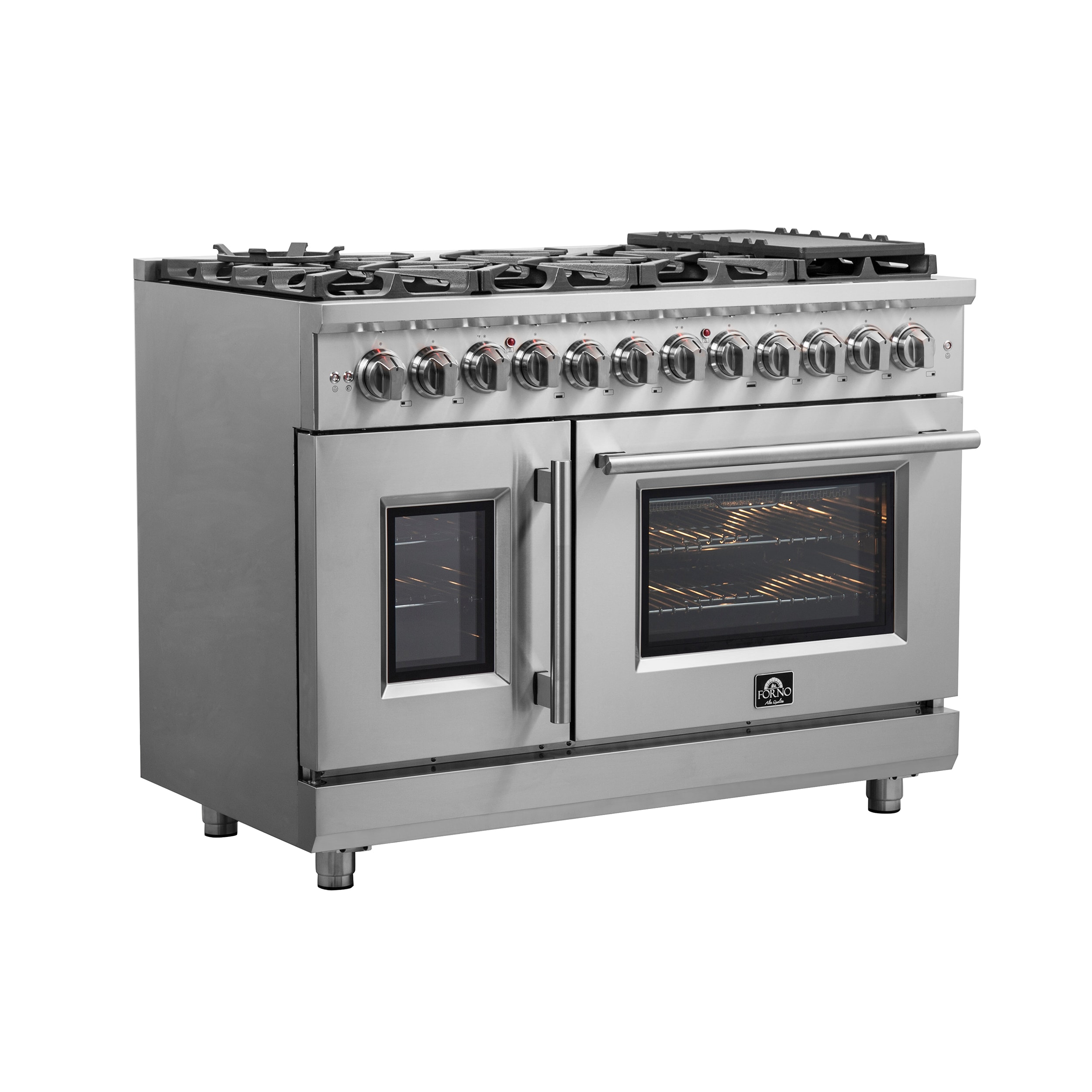 Massimo 48-inch Stainless Steel Dual Fuel Range with 8 Burners