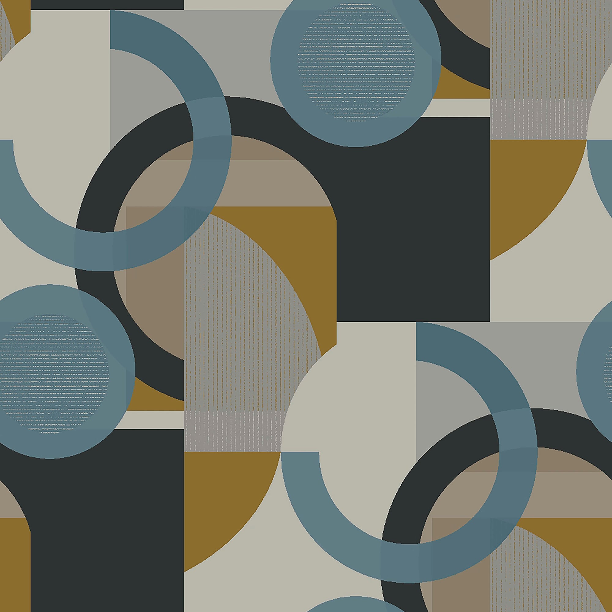 Graham & Brown 118280 56-sq ft Blues Non-woven Geometric Unpasted Wallpaper