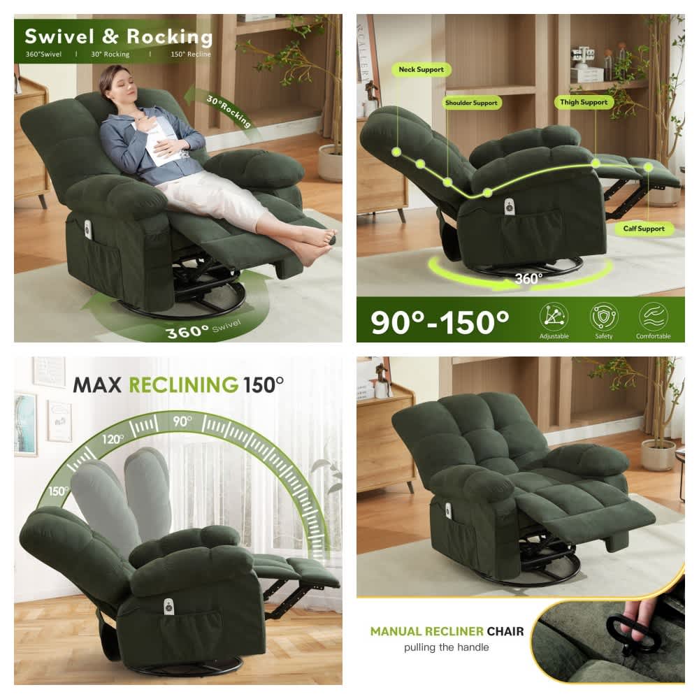 Coolbibila ANNA-RECLINER-GREEN chairs - View #4