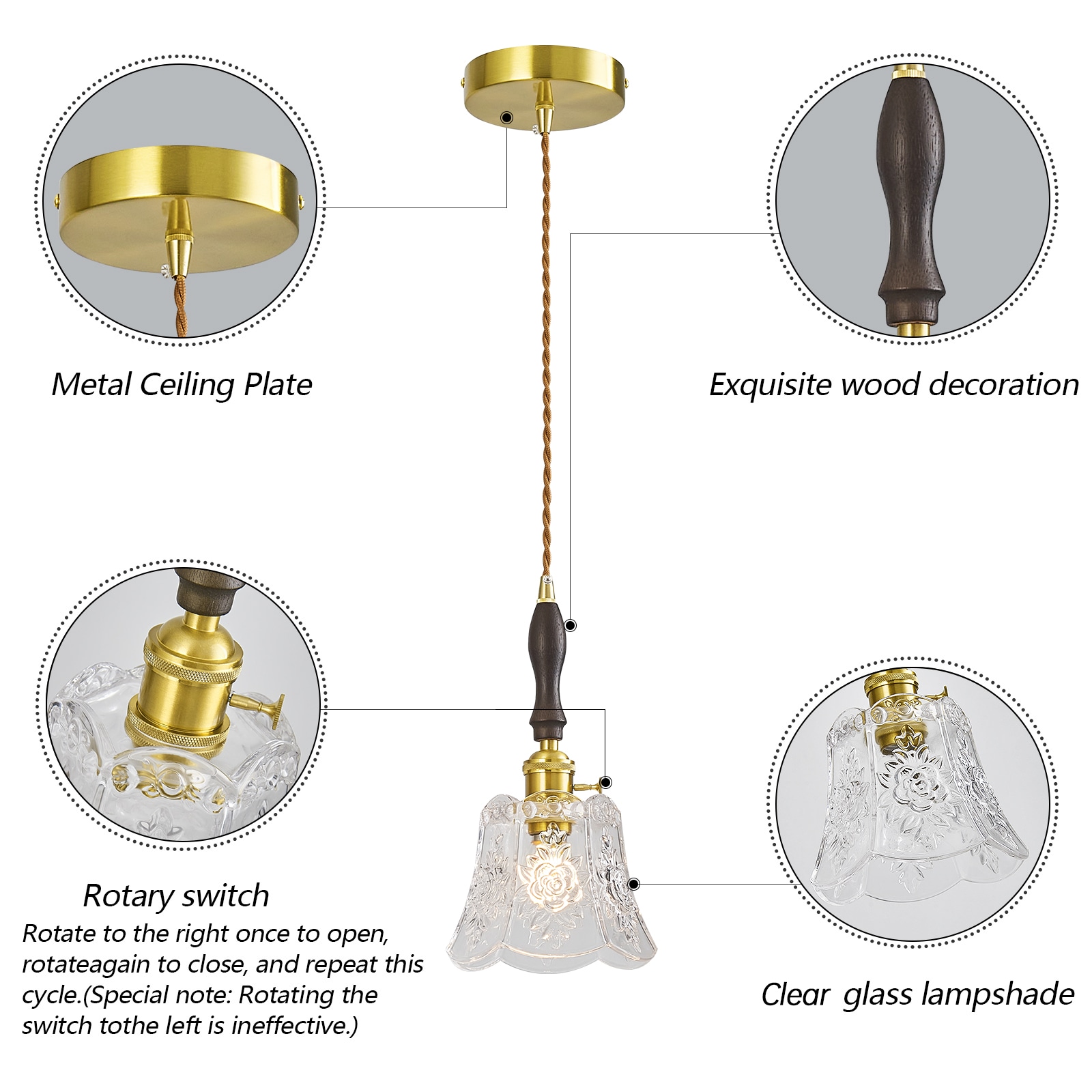 ZHLLMQ JP-680-1PACK-CLEAR Pendant-Lights - View #3