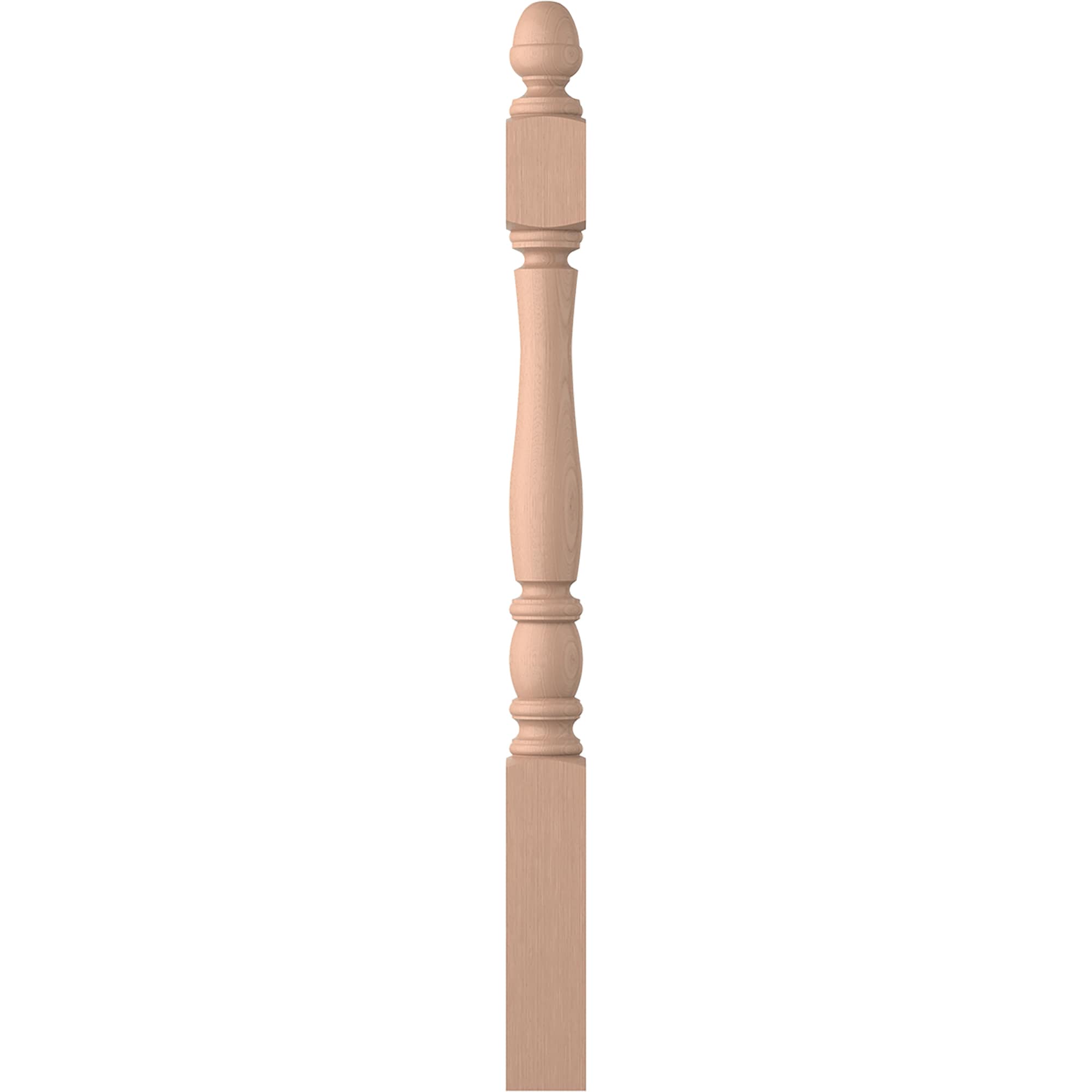 L.J. Smith Stair Systems LJP-3340-HM Briarcliffe 3.5-in x 47.5-in Unfinished Hard maple Starting Stair Newel Post