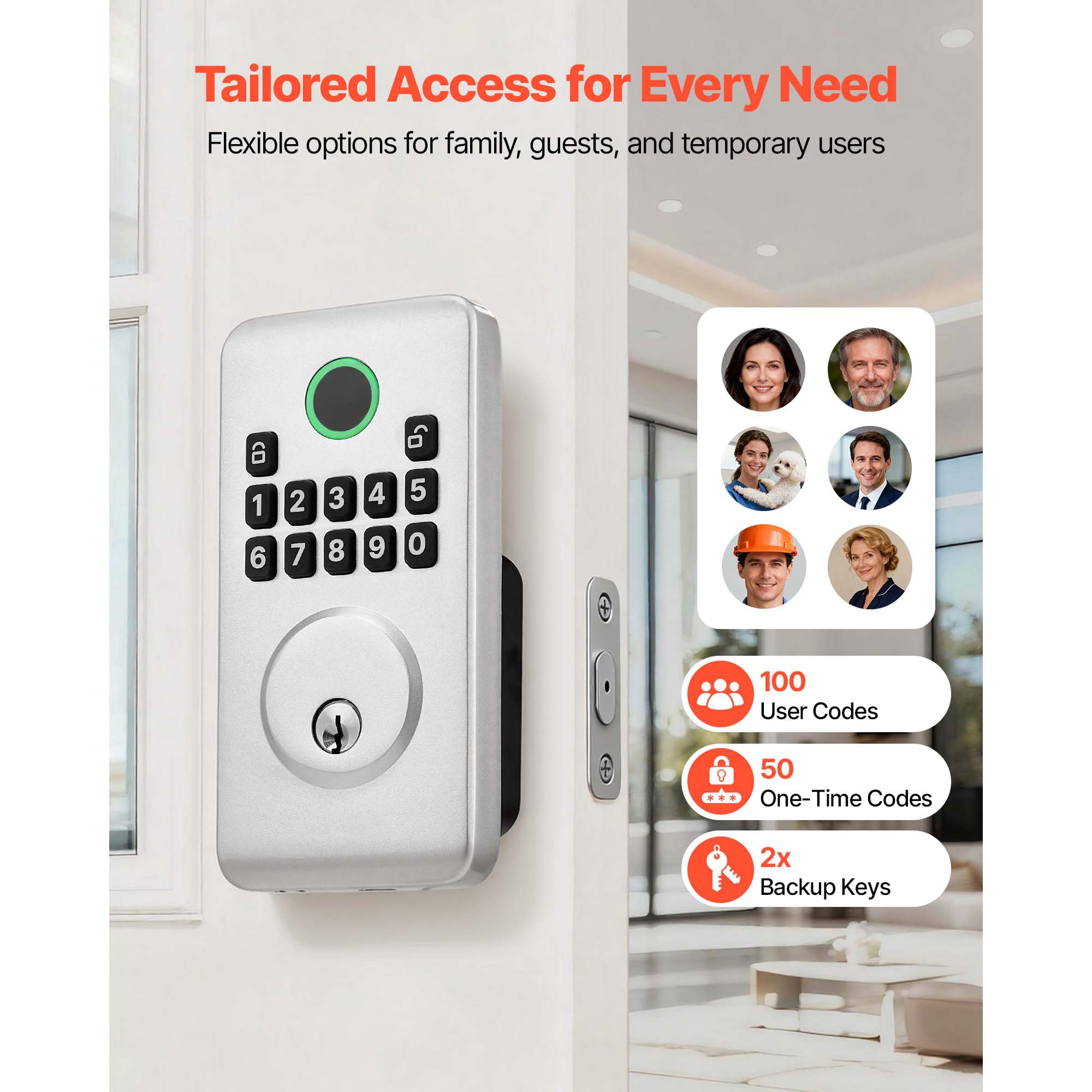 VEVOR SCJXSMBSDMN014860V9 Door-Deadbolts - View #2