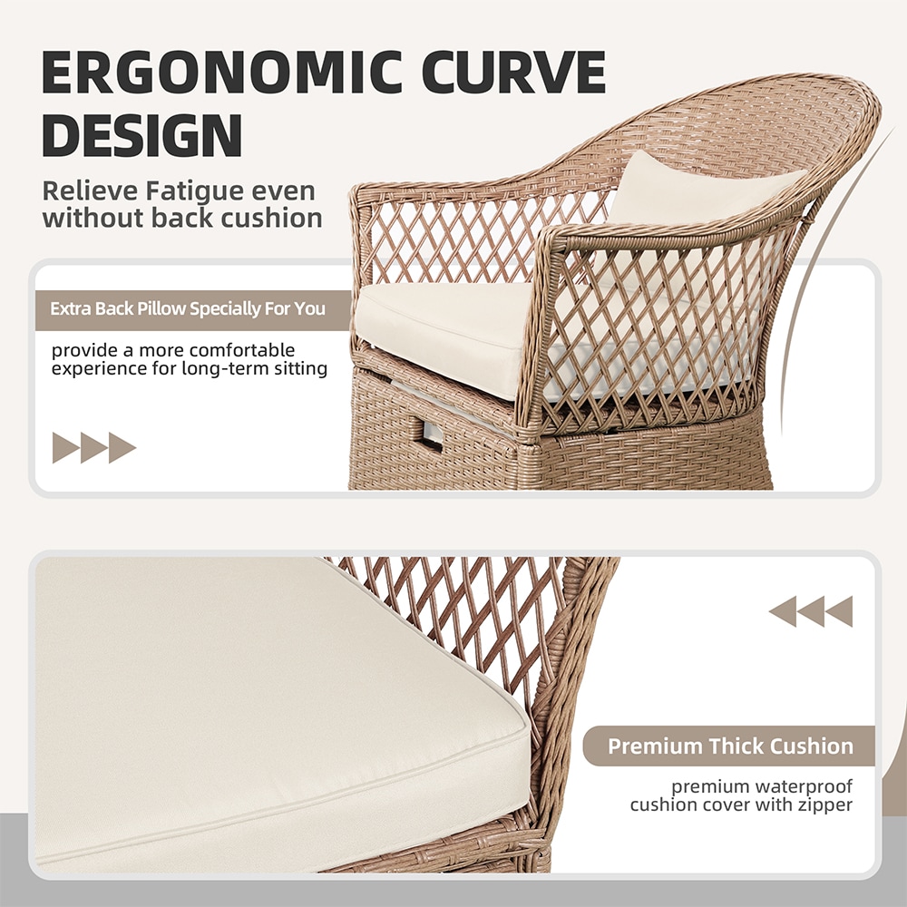 UPHA TBLH5JT-BEIGE Patio-Conversation-Sets - View #7