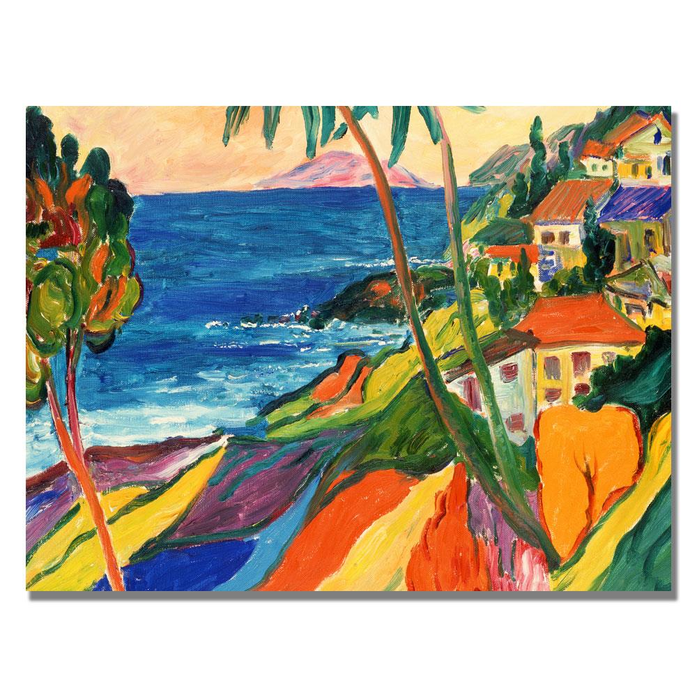 Trademark Fine Art MA0313-C1824GG Framed 18-in H x 24-in W Landscape Print on Canvas