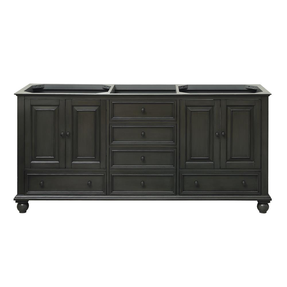 Avanity THOMPSON-V72-CL Thompson 72-in Charcoal Glaze Bathroom Vanity Base Cabinet without Top