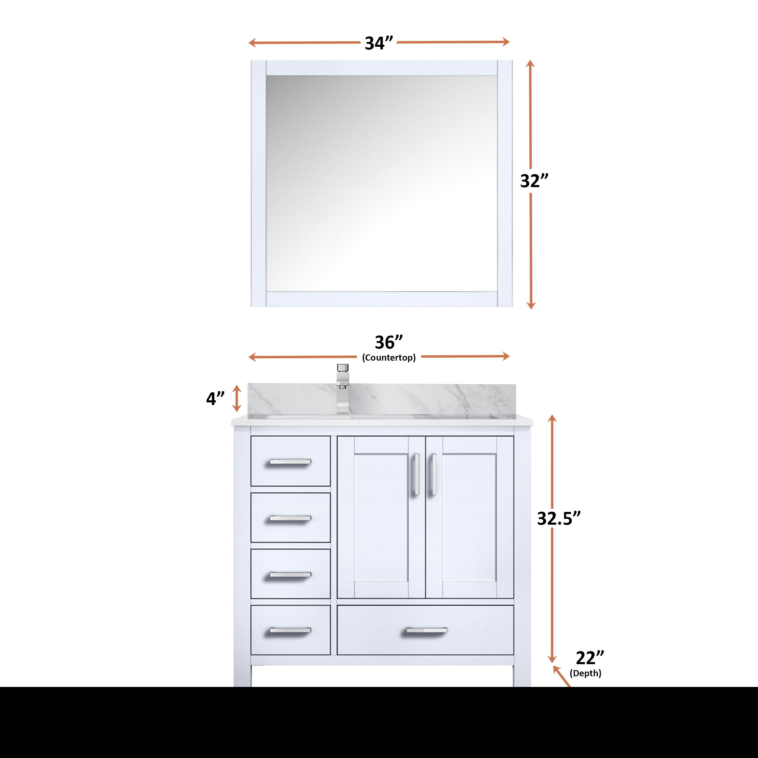 Lexora LJ342236SA00000L vanities - View #6