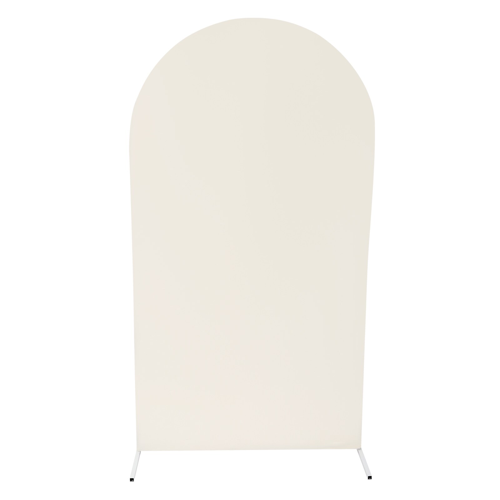 CNCEST YLJHKT-001100 3.94-ft W x 7.22-ft H Arched Beige Background with White Arch for Party Steel Garden Arbor