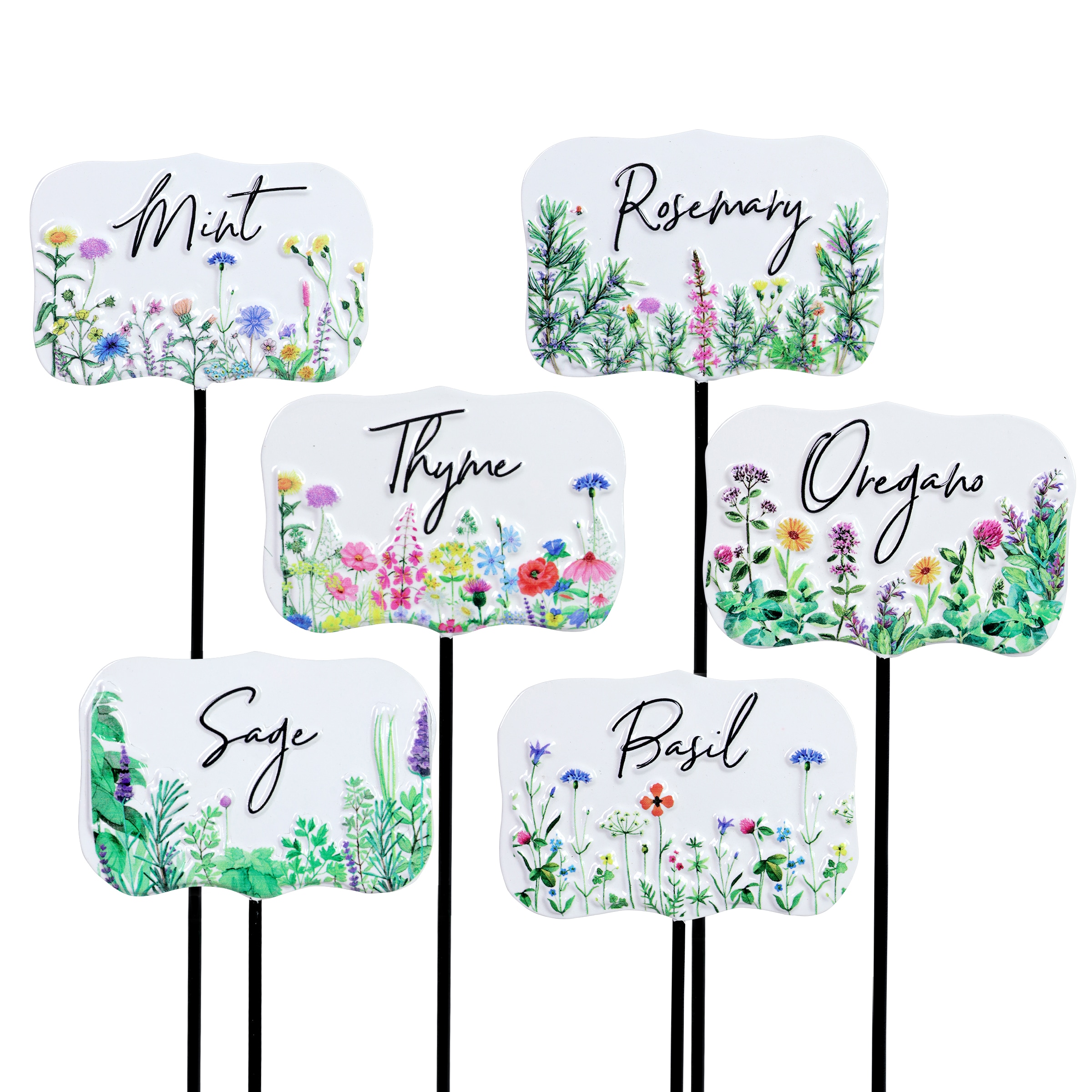 Style Selections 40983-L 8.19-in MultiColor Metal Garden Stake
