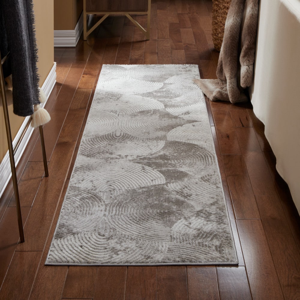 Town & Country Living 4-9900-451 Maya 2 x 7 (ft) Loomed Polyester Grey Rectangular Indoor Geometric Runner rug